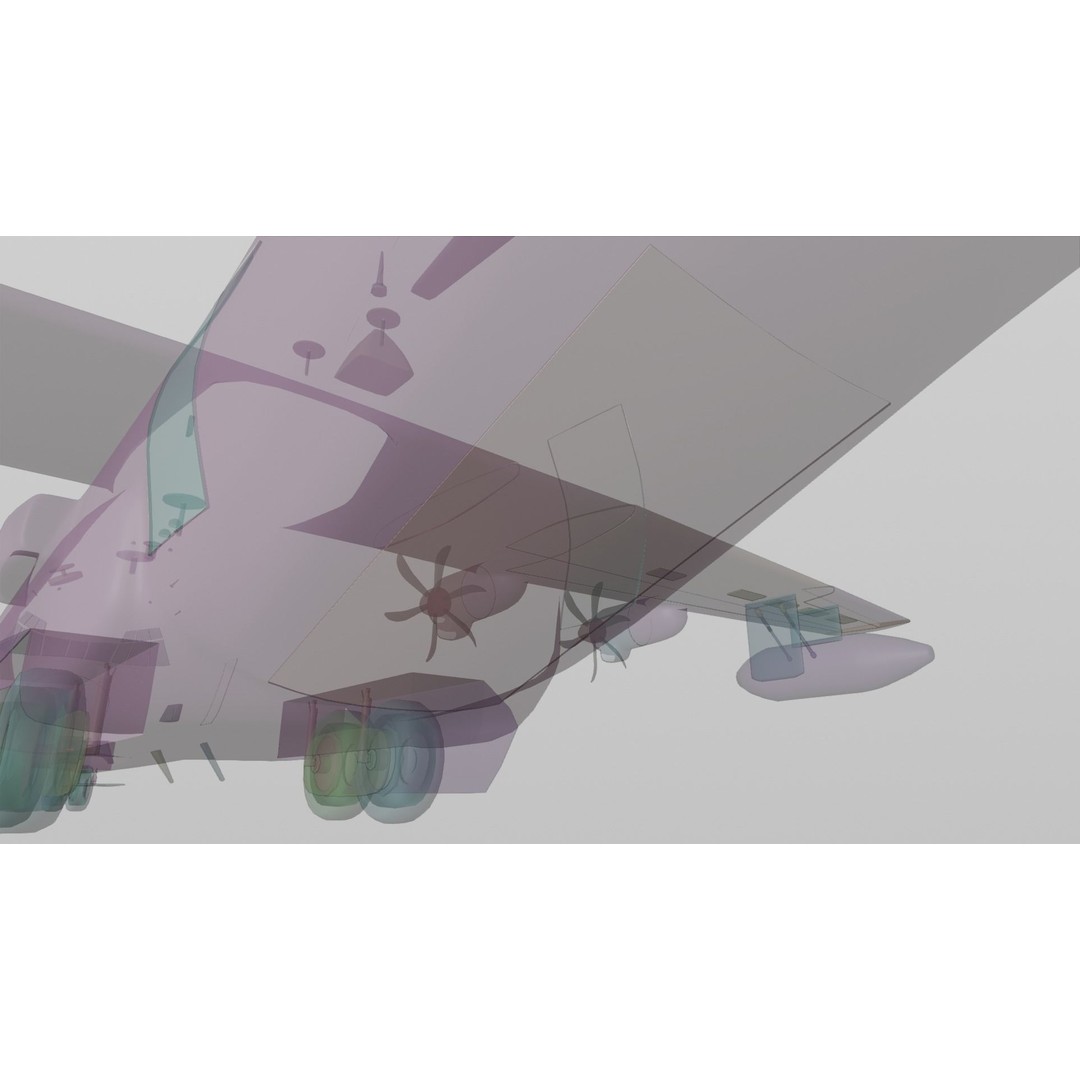 Lockheed Martin EC-130J 3D Model – Low Poly Military Aircraft, FBX - View 23