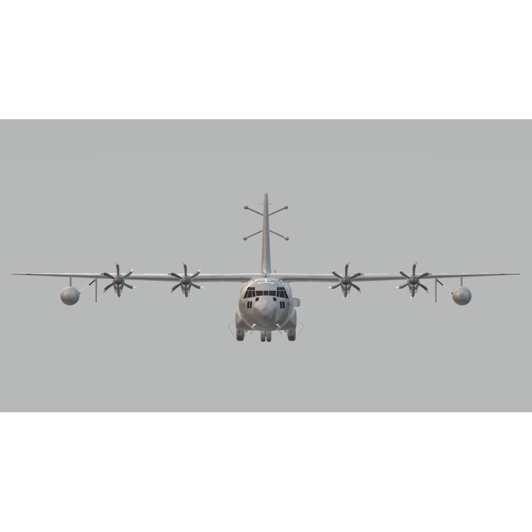 Lockheed Martin EC-130J 3D Model – Low Poly Military Aircraft, FBX - View 24
