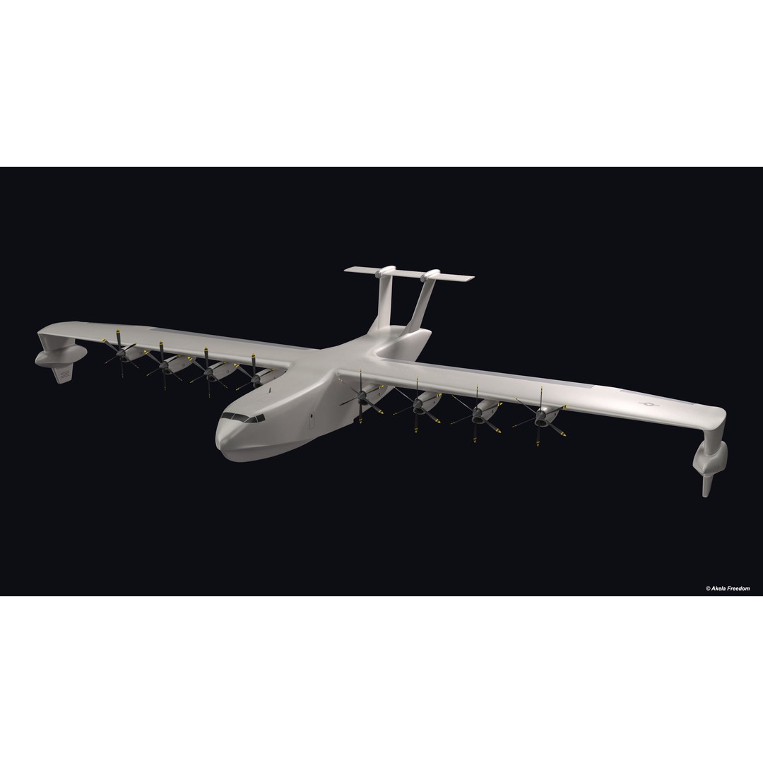 Liberty Lifter 3D Model – High Poly Animated Military Aircraft, FBX, OBJ - View 3