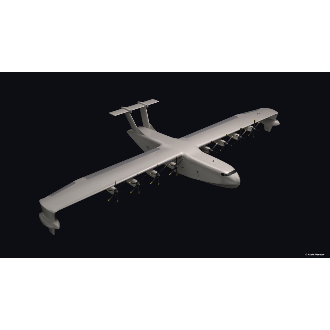 Liberty Lifter 3D Model – High Poly Animated Military Aircraft, FBX, OBJ - View 4