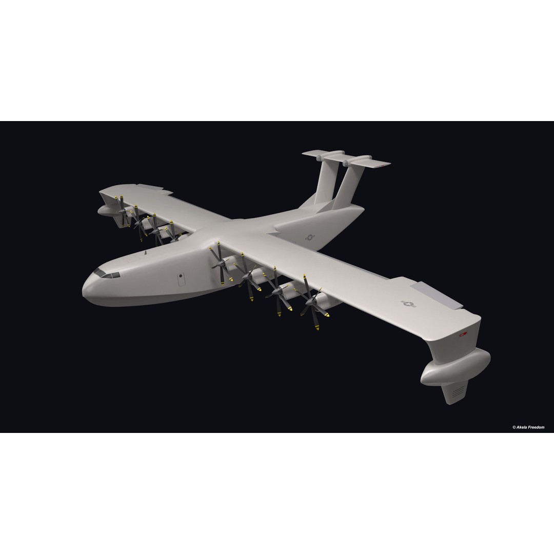 Liberty Lifter 3D Model – High Poly Animated Military Aircraft, FBX, OBJ - View 7