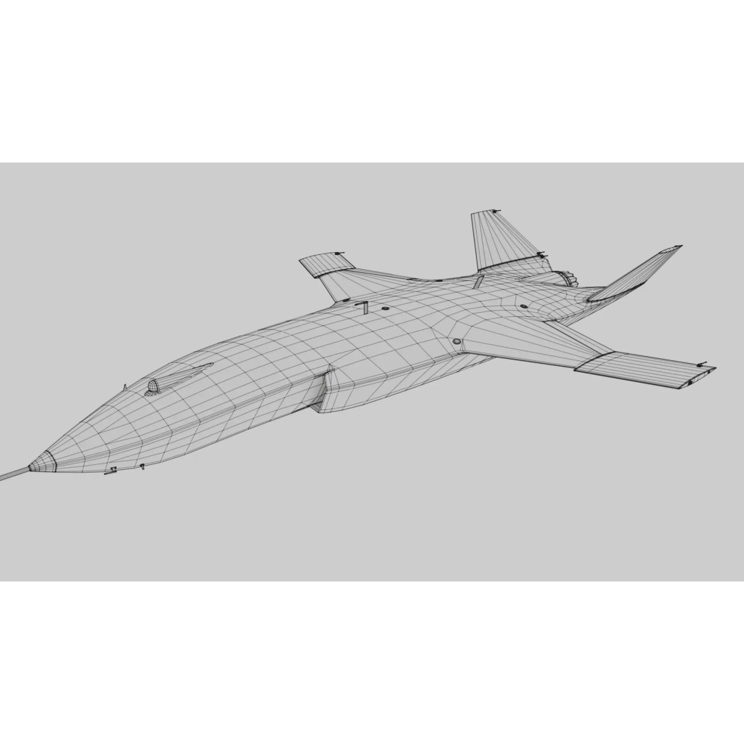 Boeing MQ-28 Ghost Bat 3D Model – Low Poly Game Ready Drone, FBX - View 10