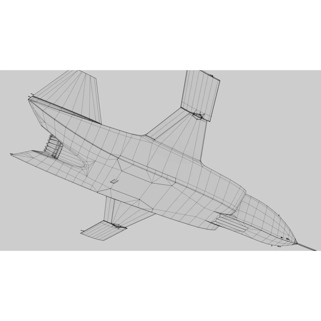 Boeing MQ-28 Ghost Bat 3D Model – Low Poly Game Ready Drone, FBX - View 15