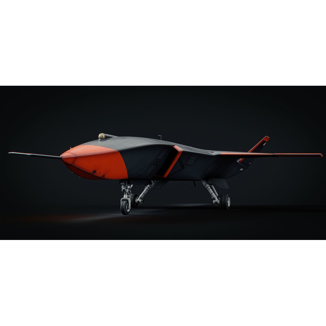 Boeing MQ-28 Ghost Bat 3D Model – Low Poly Game Ready Drone, FBX - View 5