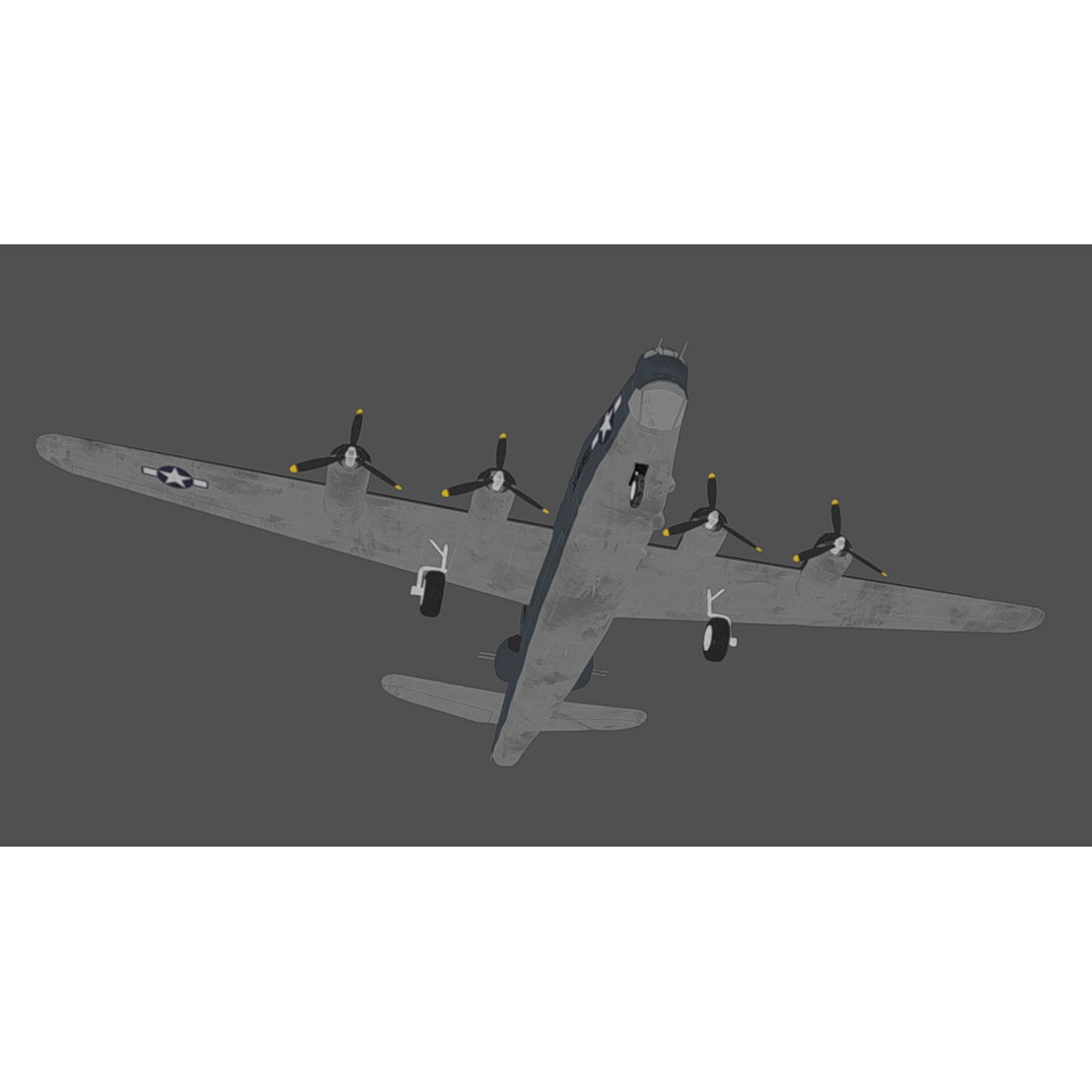 PB4Y-2 Privateer 3D Model – Low Poly Game Asset, FBX, OBJ, Blender - View 15