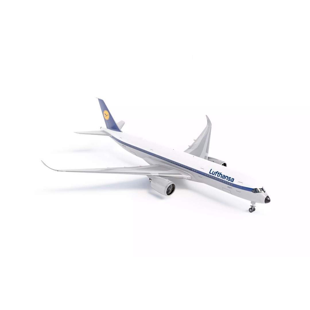 Airbus A350-900 3D Model – Lufthansa Retro Aircraft, Blender - View 5