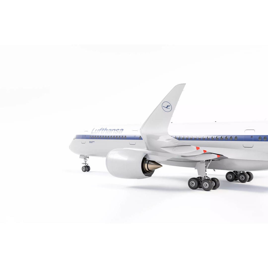 Airbus A350-900 3D Model – Lufthansa Retro Aircraft, Blender - View 6