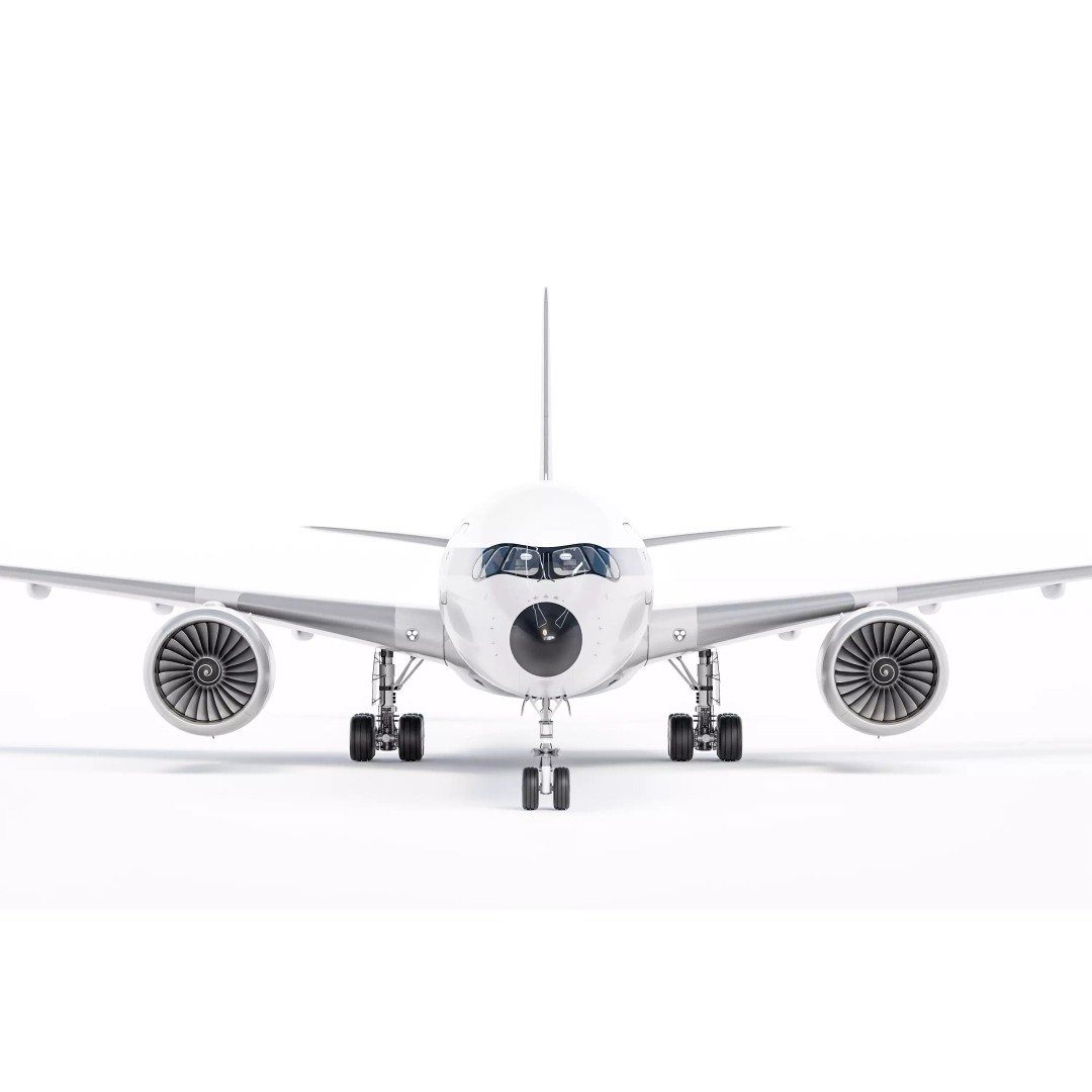 Airbus A350-900 3D Model – Lufthansa Retro Aircraft, Blender - View 9