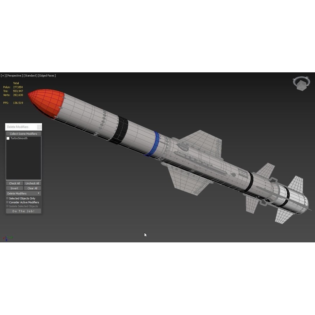 AGM UGM RGM 84 Harpoon Missile 3D Model – High Poly PBR Asset, FBX - View 6