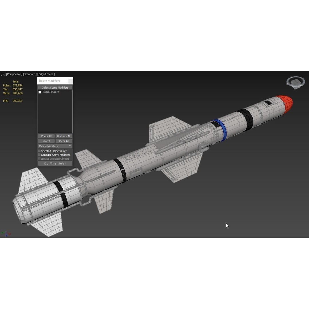 AGM UGM RGM 84 Harpoon Missile 3D Model – High Poly PBR Asset, FBX - View 9