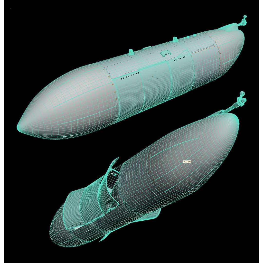 ALQ-249 Next Generation Jammer 3D Model – High Poly Animated Asset, FBX, OBJ