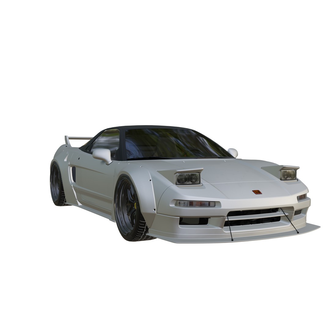 Honda NSX 3D Model – Low Poly Racing Car, PBR Textures, FBX - View 10