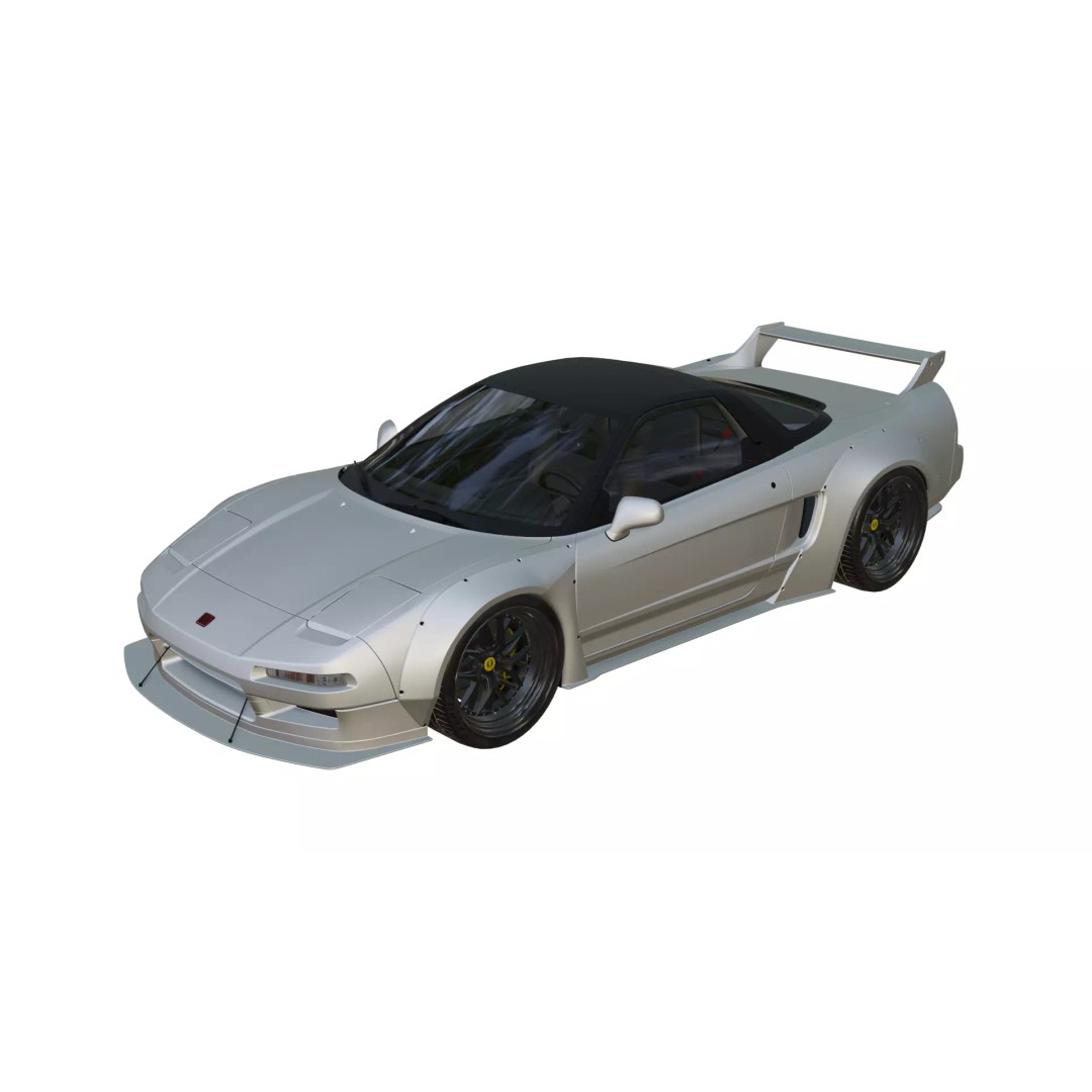 Honda NSX 3D Model – Low Poly Racing Car, PBR Textures, FBX - View 2