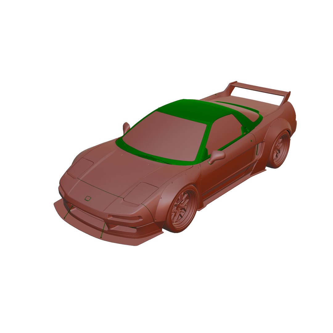 Honda NSX 3D Model – Low Poly Racing Car, PBR Textures, FBX - View 21