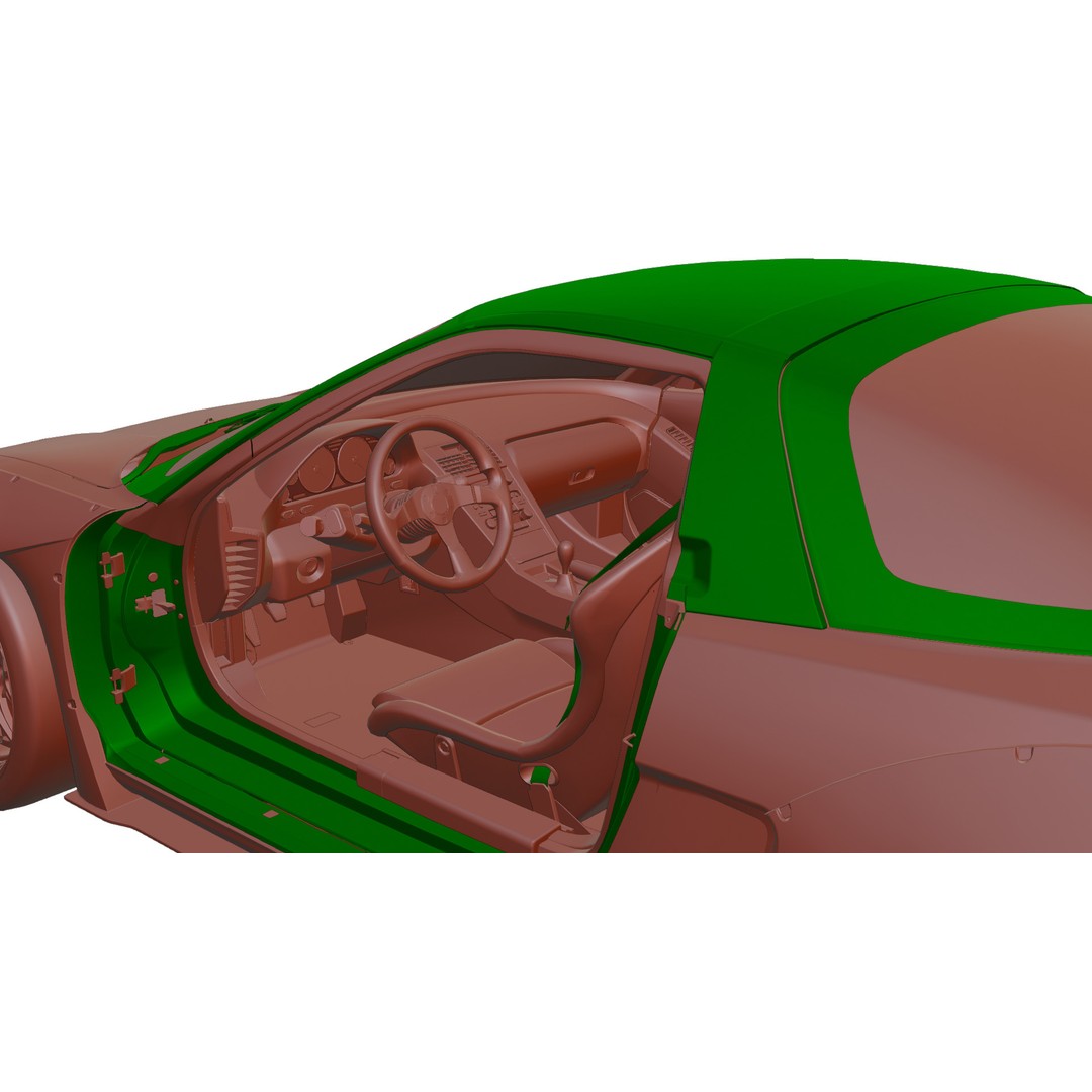 Honda NSX 3D Model – Low Poly Racing Car, PBR Textures, FBX - View 22