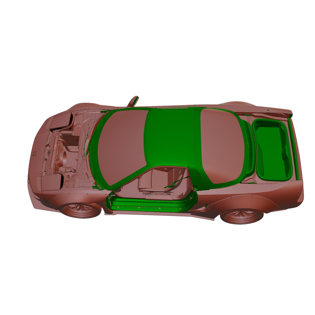 Honda NSX 3D Model – Low Poly Racing Car, PBR Textures, FBX - View 23