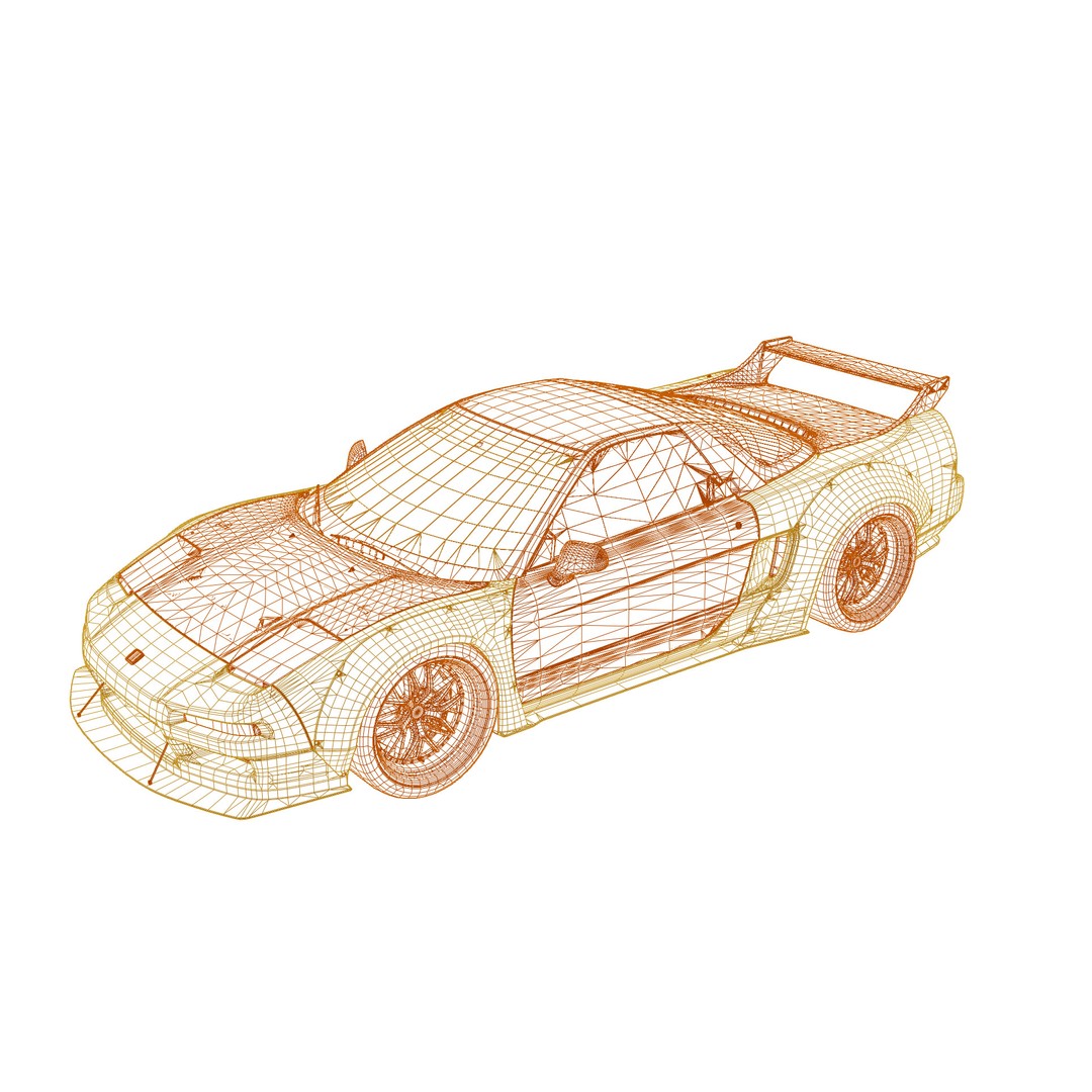 Honda NSX 3D Model – Low Poly Racing Car, PBR Textures, FBX - View 25
