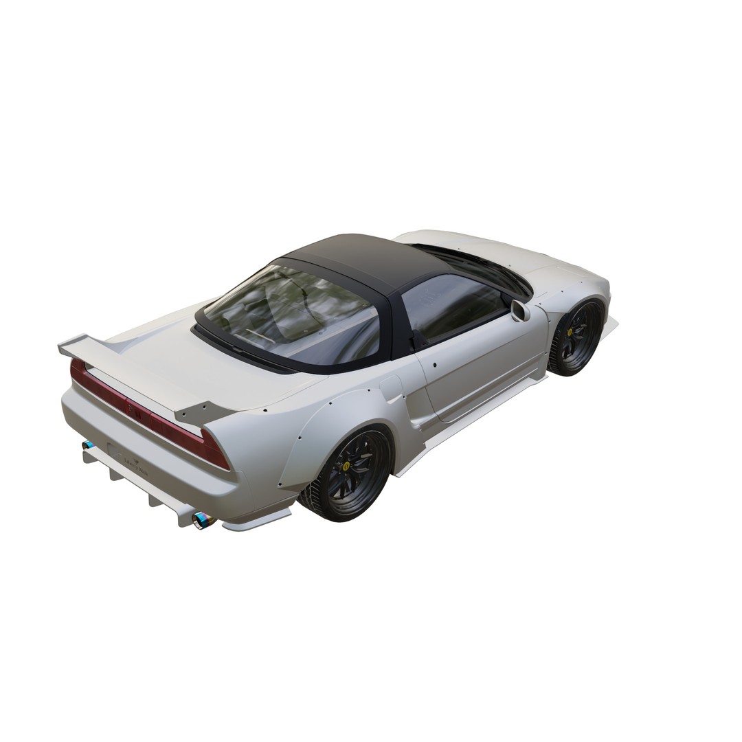 Honda NSX 3D Model – Low Poly Racing Car, PBR Textures, FBX - View 3