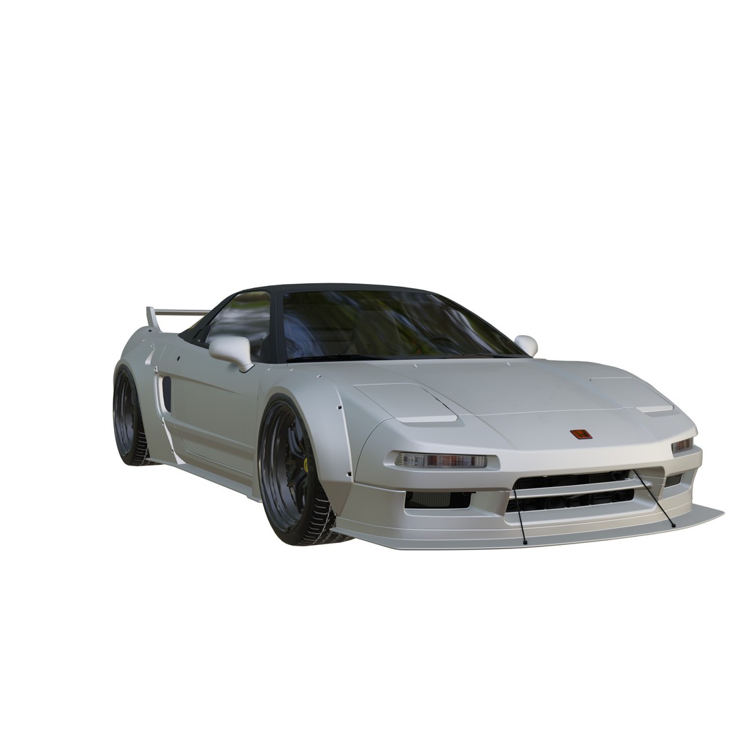 Honda NSX 3D Model – Low Poly Racing Car, PBR Textures, FBX - View 7
