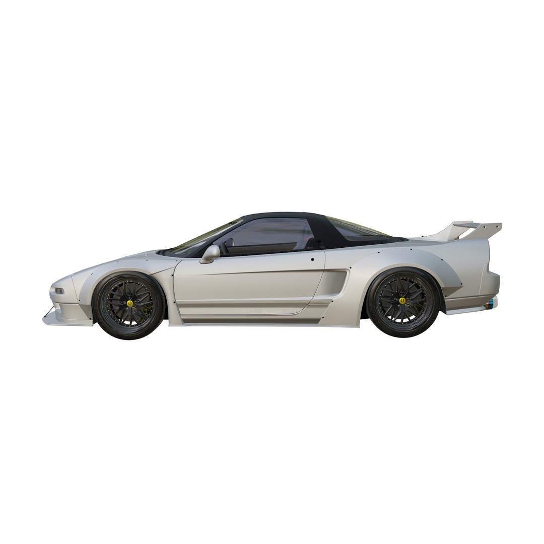 Honda NSX 3D Model – Low Poly Racing Car, PBR Textures, FBX - View 8