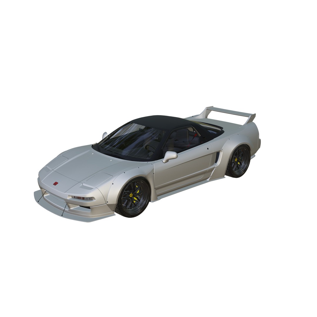 Honda NSX 3D Model – Low Poly Racing Car, PBR Textures, FBX - View 9