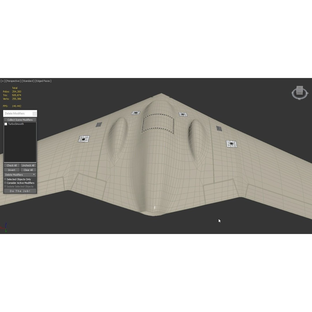 Lockheed Martin RQ-170 Sentinel UAV Drone 3D Model – PBR Textured, Game Ready Formats - View 10