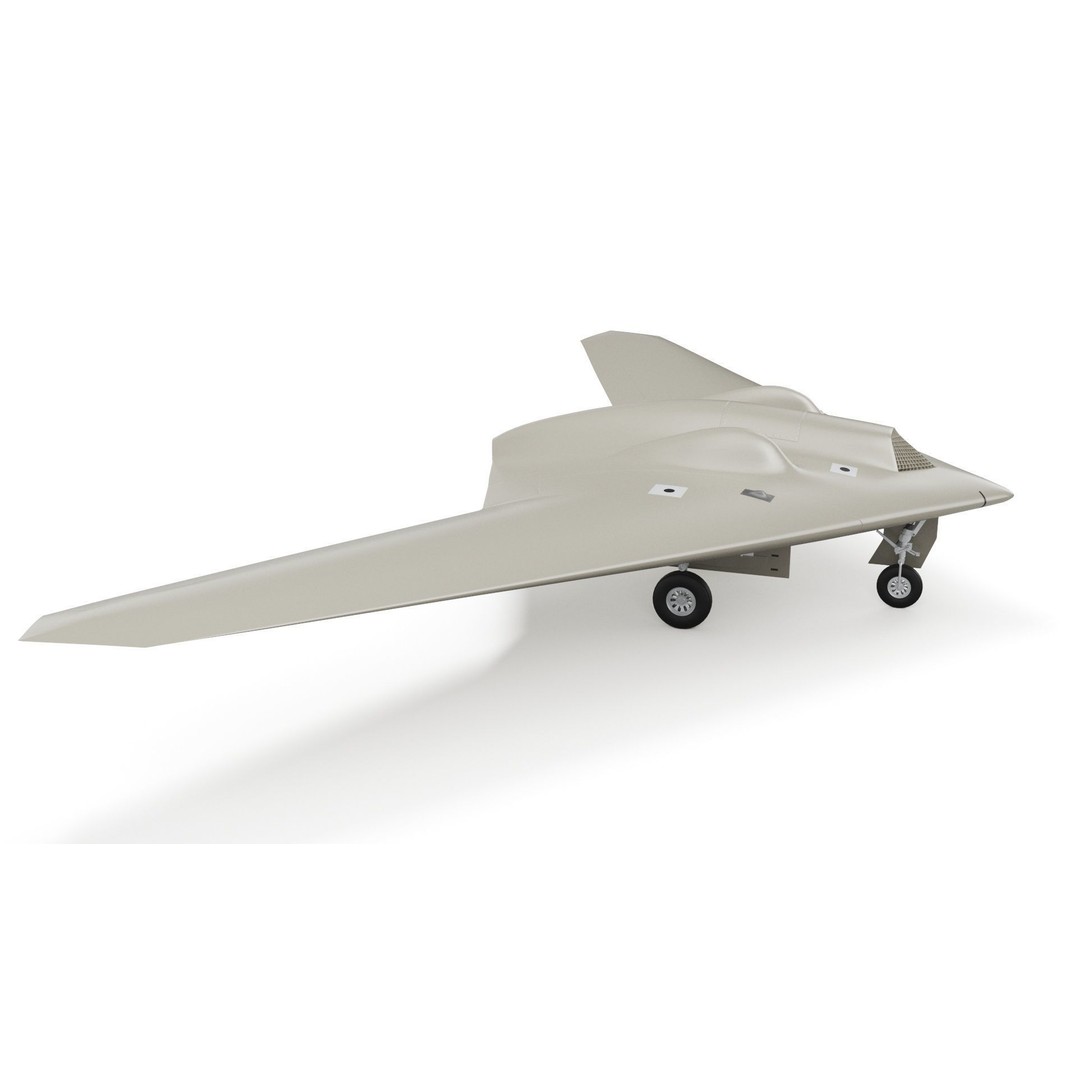 Lockheed Martin RQ-170 Sentinel UAV Drone 3D Model – PBR Textured, Game Ready Formats - View 16