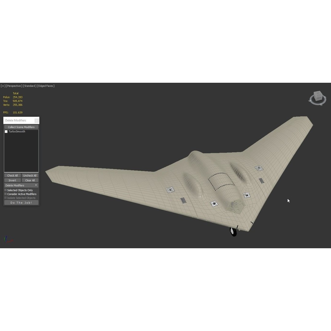 Lockheed Martin RQ-170 Sentinel UAV Drone 3D Model – PBR Textured, Game Ready Formats - View 7