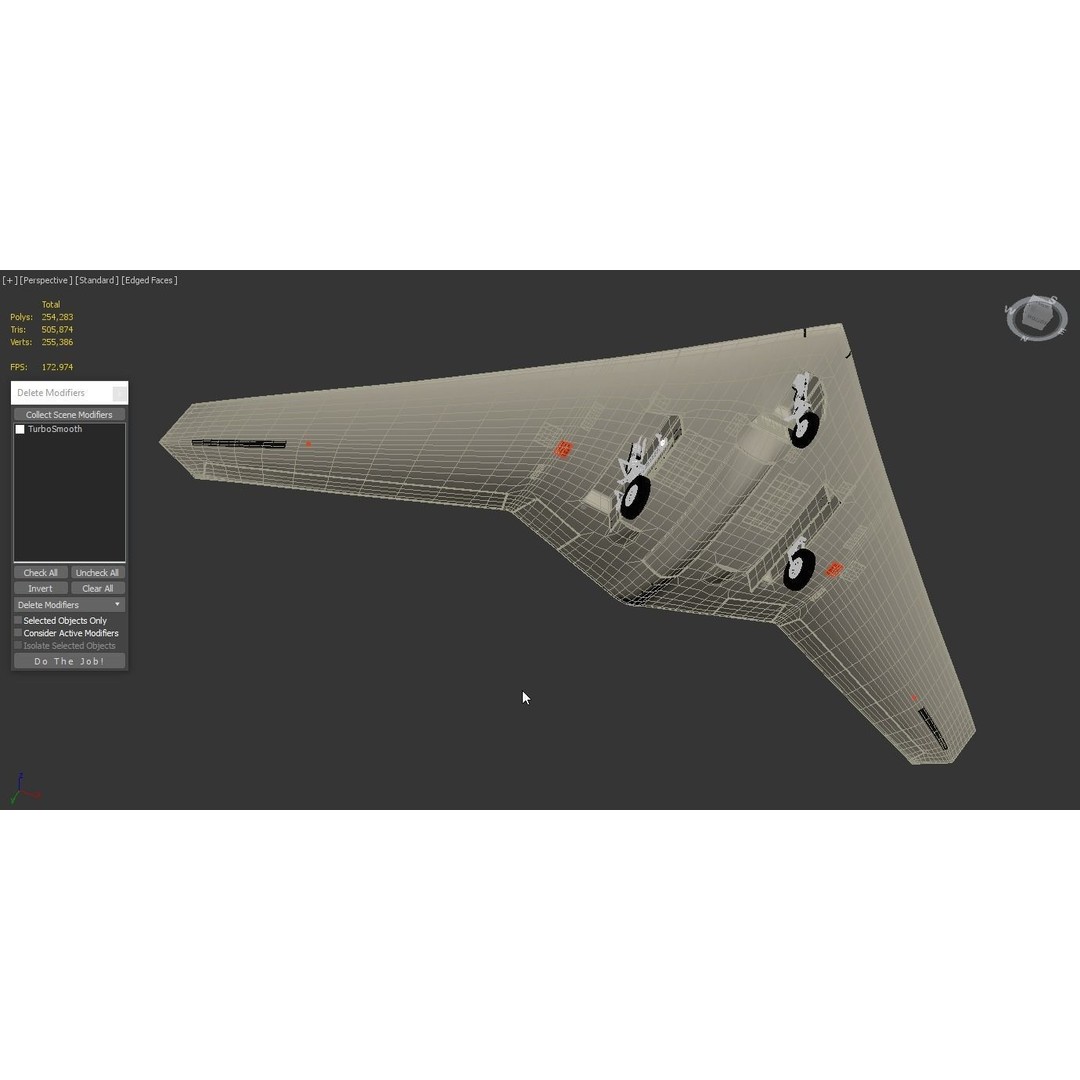 Lockheed Martin RQ-170 Sentinel UAV Drone 3D Model – PBR Textured, Game Ready Formats - View 8