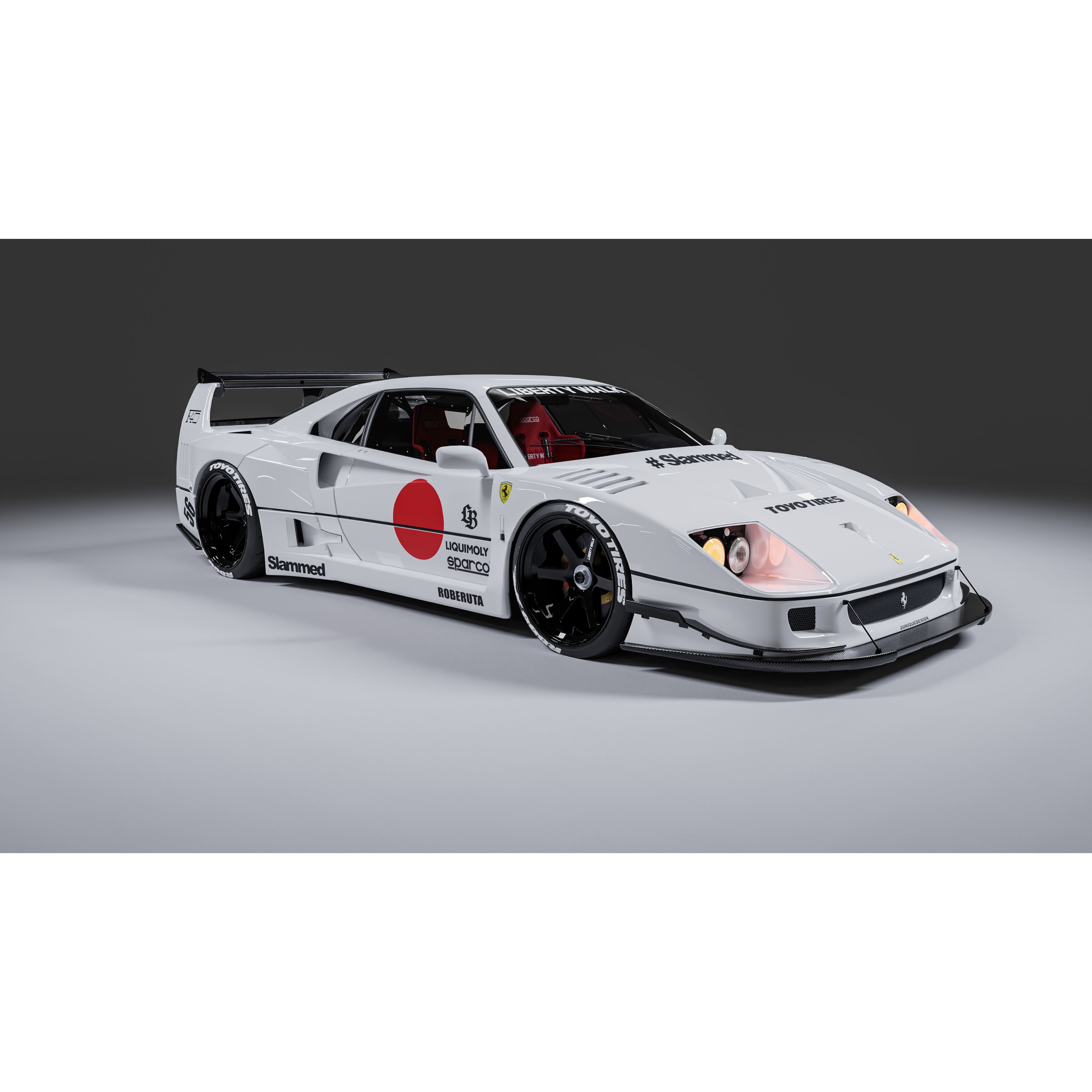 Ferrari F40 Liberty Walk - Game-Ready 3D Model