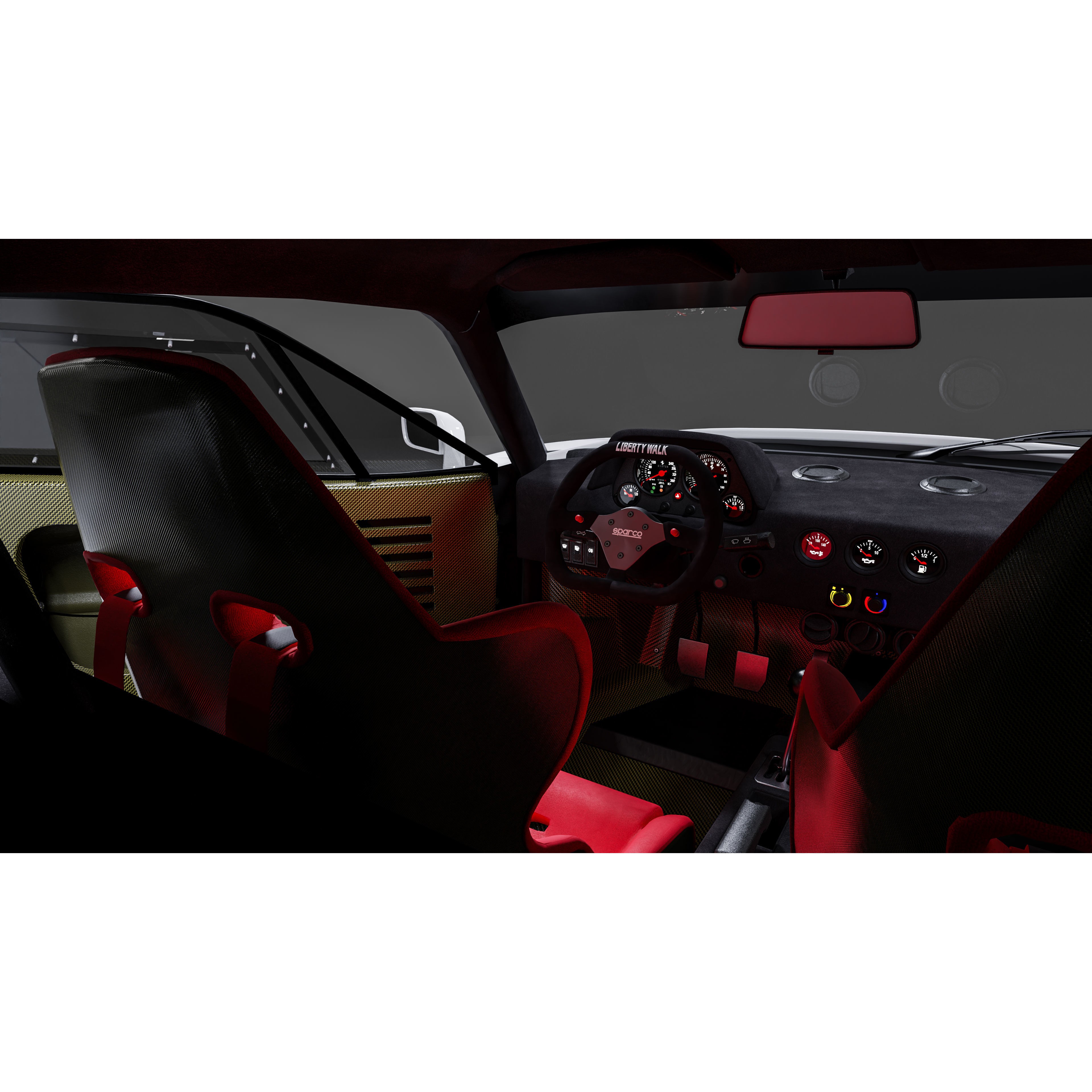 Ferrari F40 Liberty Walk - Game-Ready 3D Model - View 10