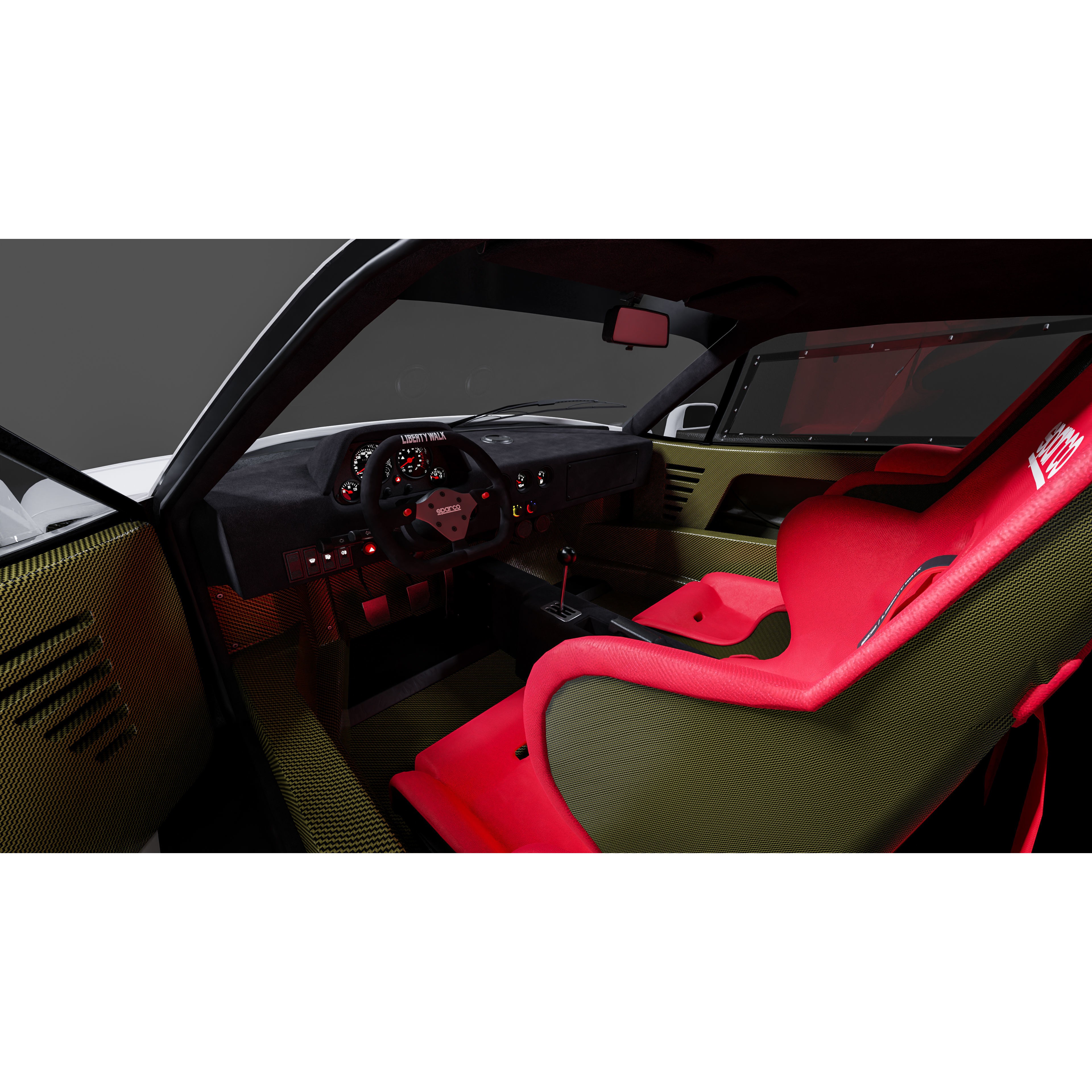 Ferrari F40 Liberty Walk - Game-Ready 3D Model - View 13