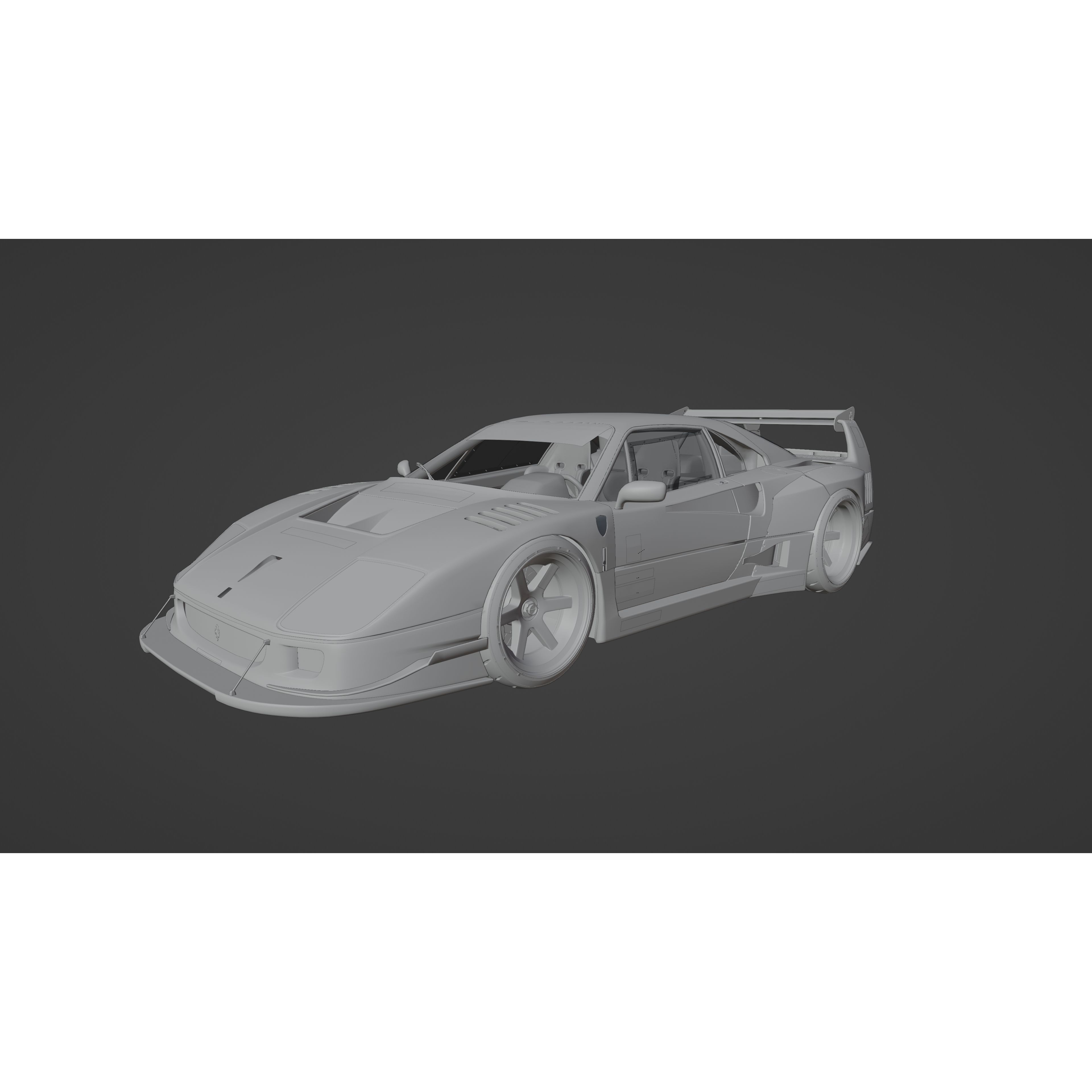 Ferrari F40 Liberty Walk - Game-Ready 3D Model - View 14