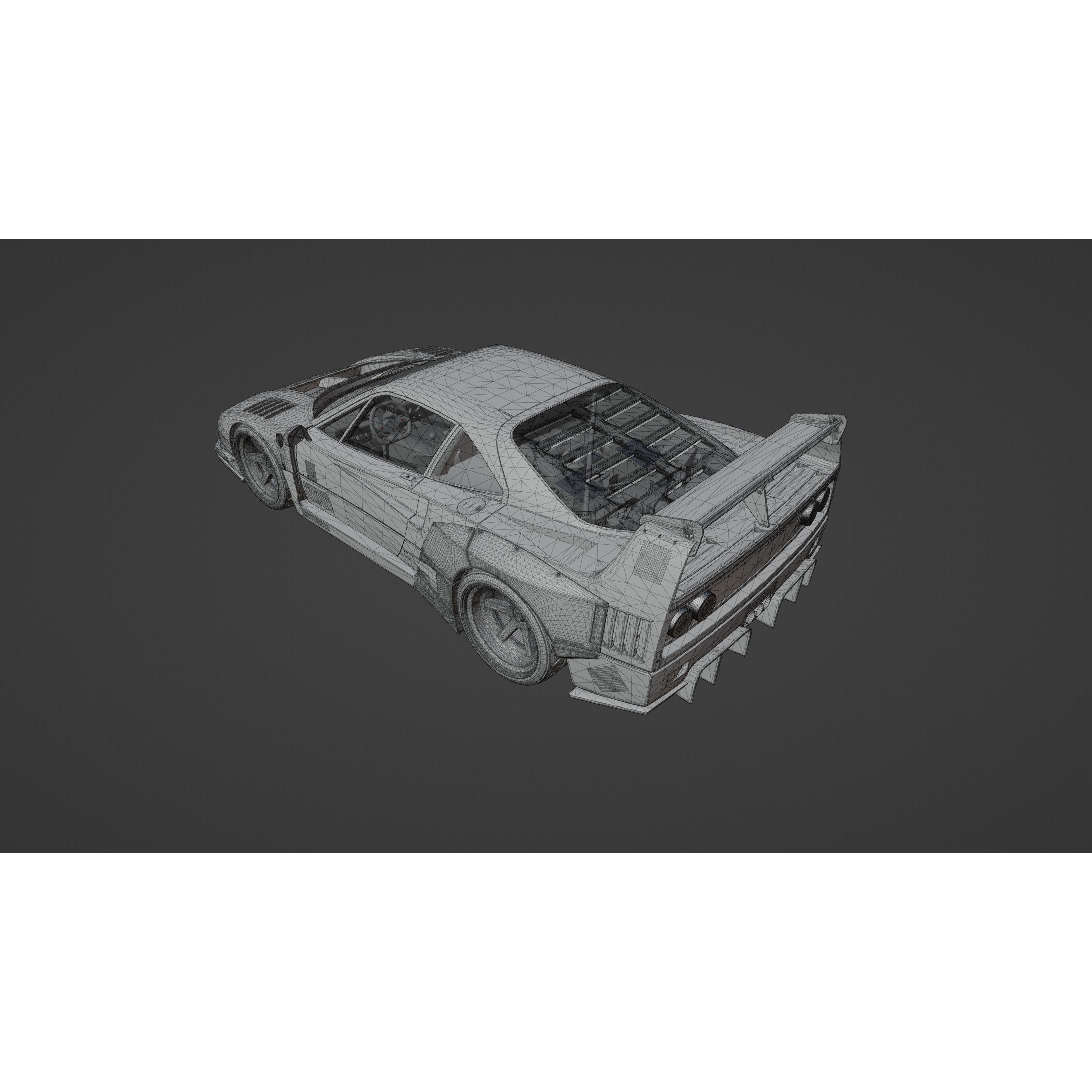 Ferrari F40 Liberty Walk - Game-Ready 3D Model - View 17