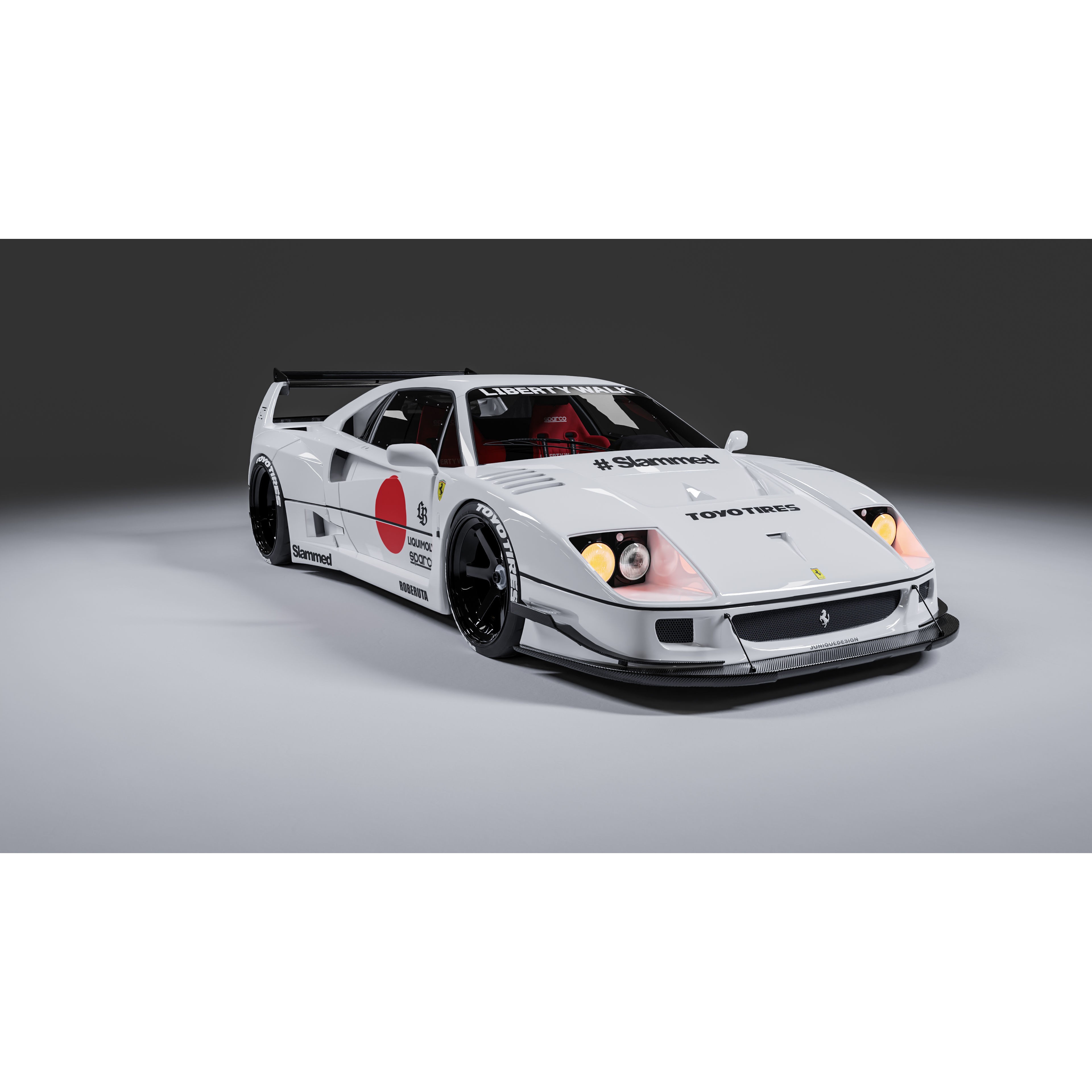 Ferrari F40 Liberty Walk - Game-Ready 3D Model - View 18