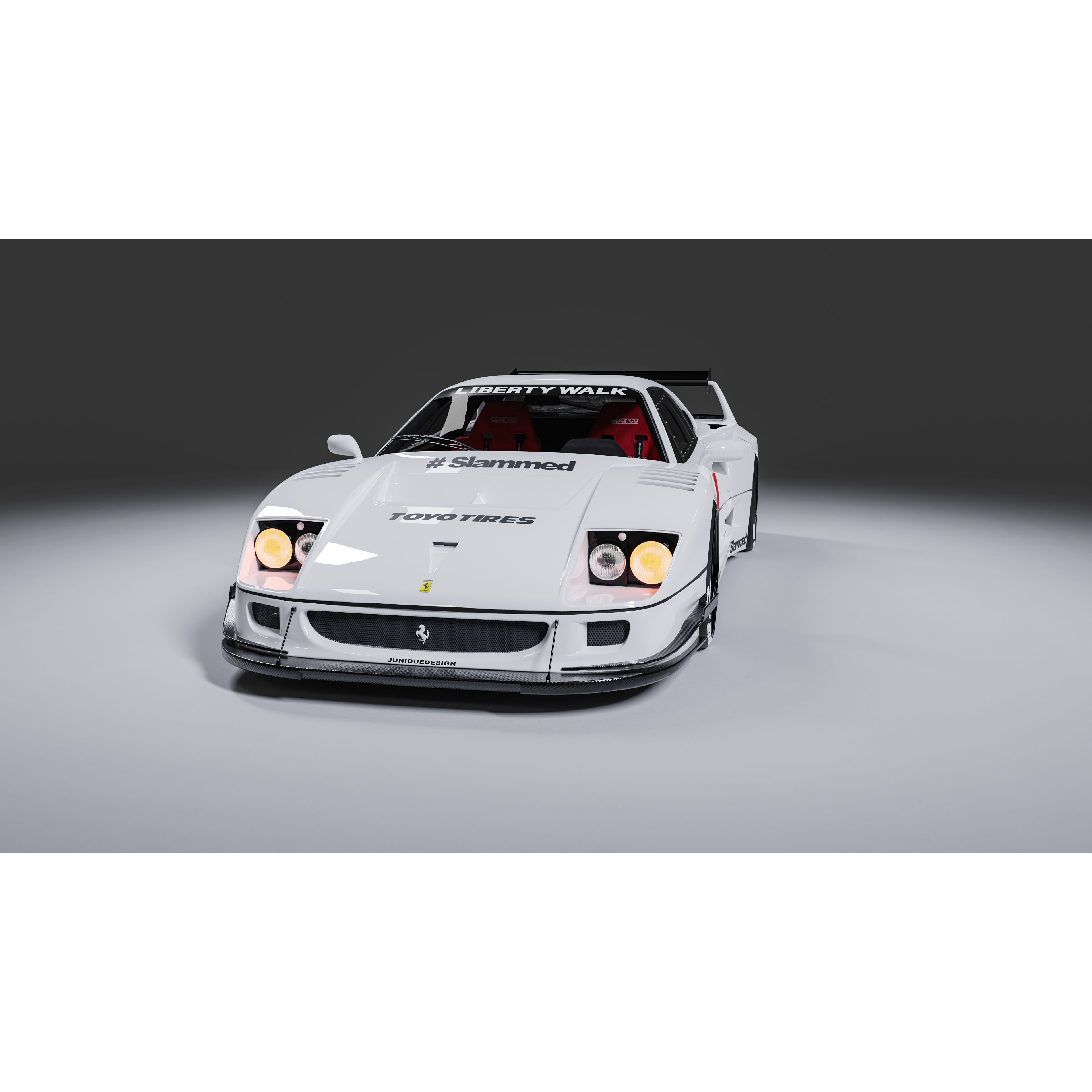 Ferrari F40 Liberty Walk - Game-Ready 3D Model - View 20