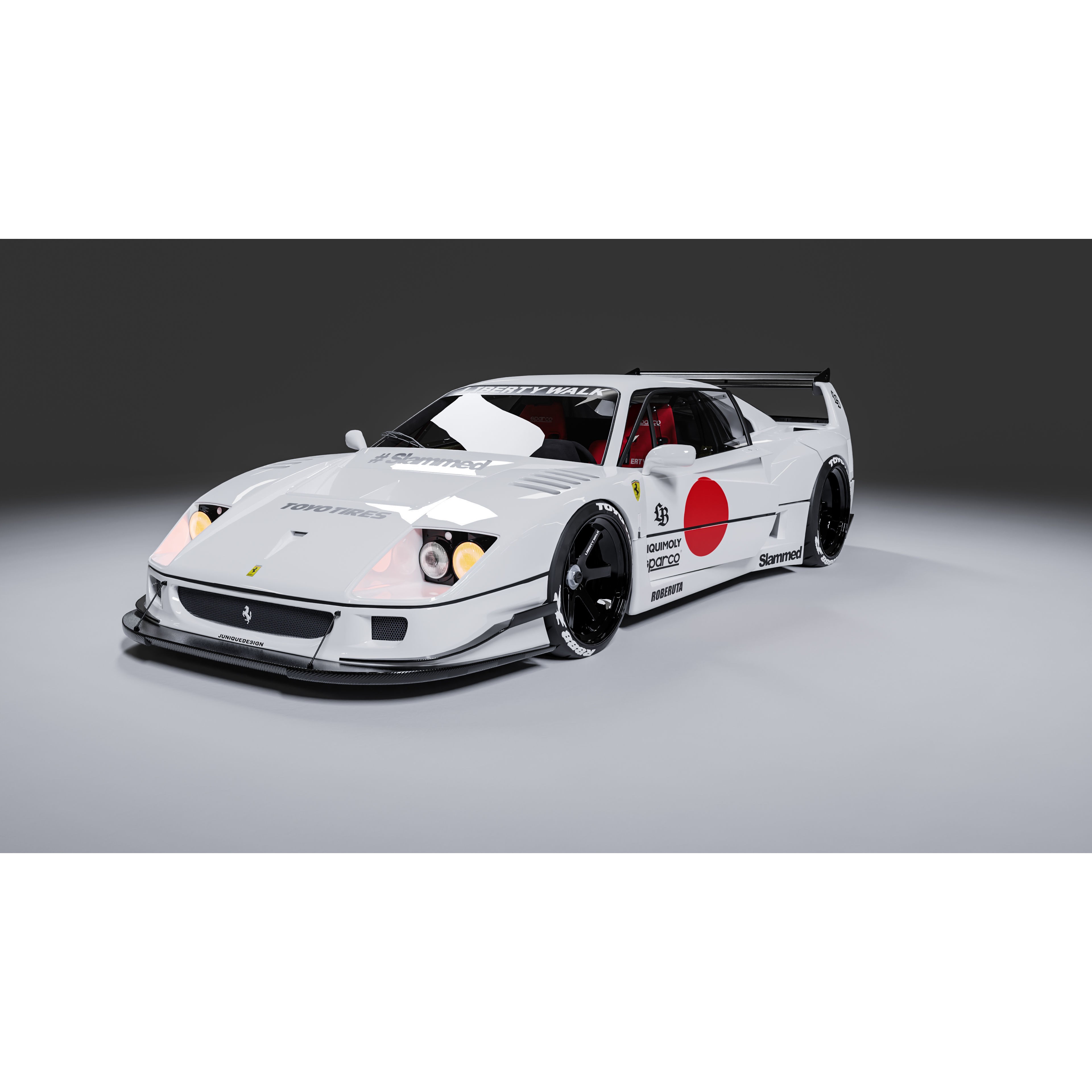 Ferrari F40 Liberty Walk - Game-Ready 3D Model - View 21