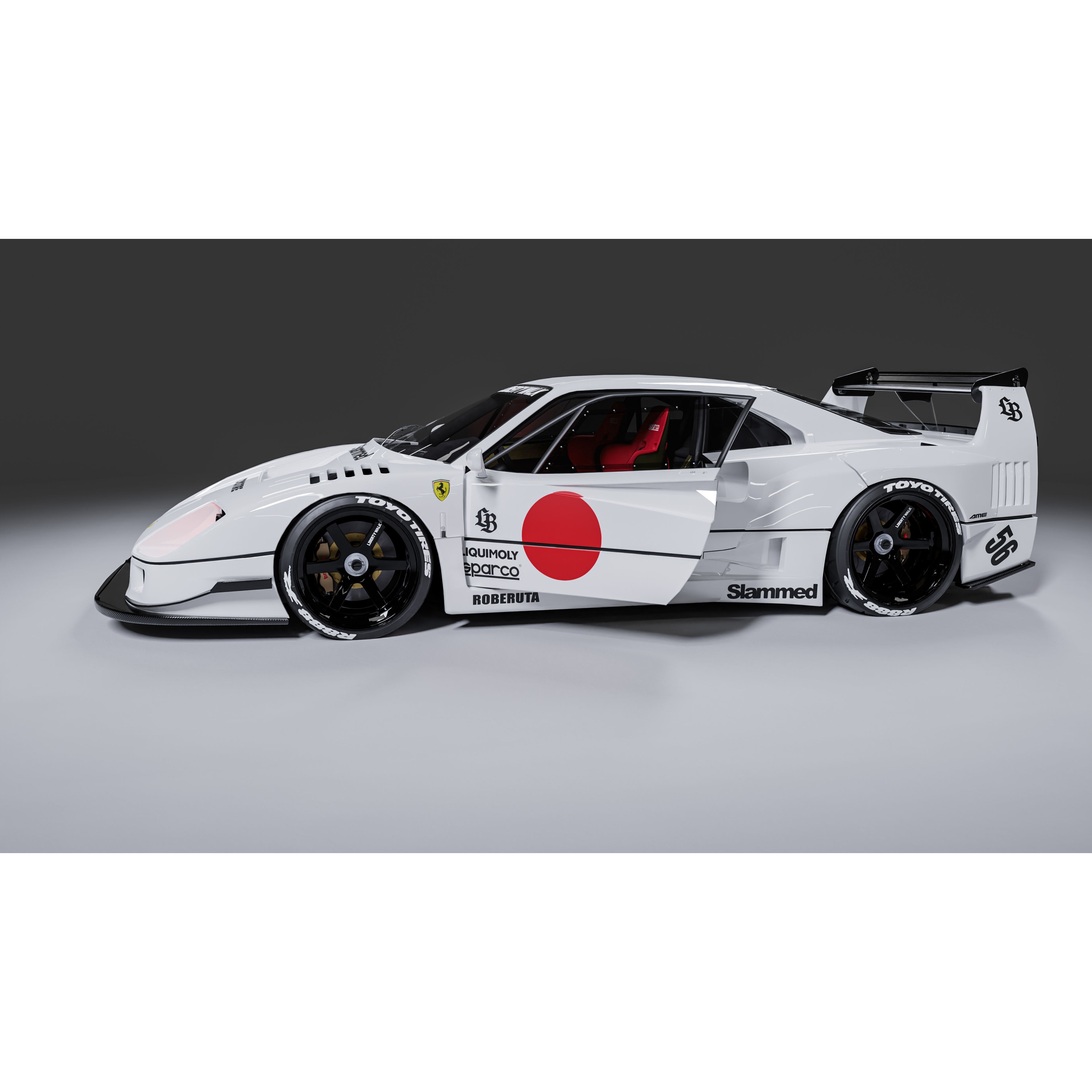 Ferrari F40 Liberty Walk - Game-Ready 3D Model - View 23