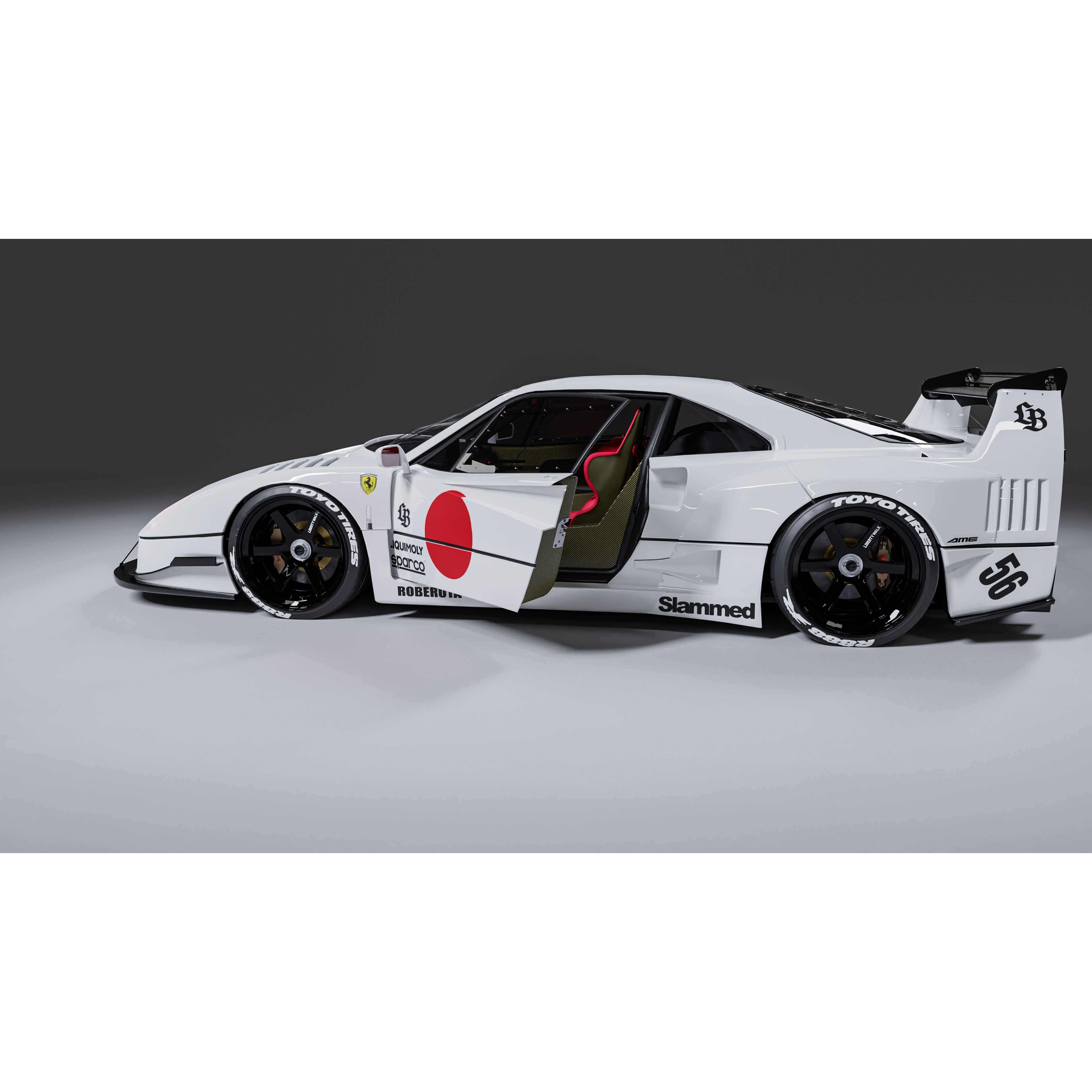 Ferrari F40 Liberty Walk - Game-Ready 3D Model - View 24