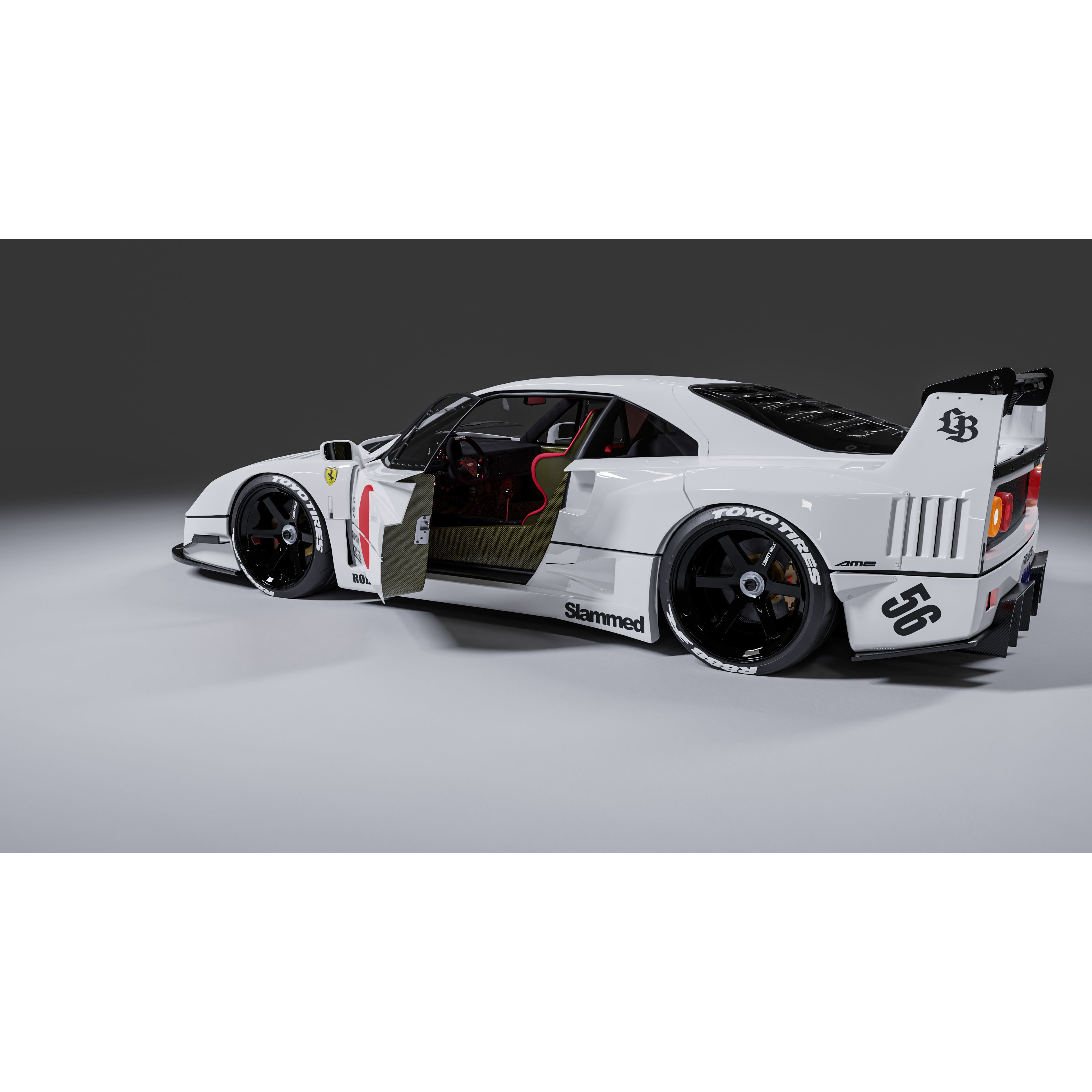 Ferrari F40 Liberty Walk - Game-Ready 3D Model - View 25