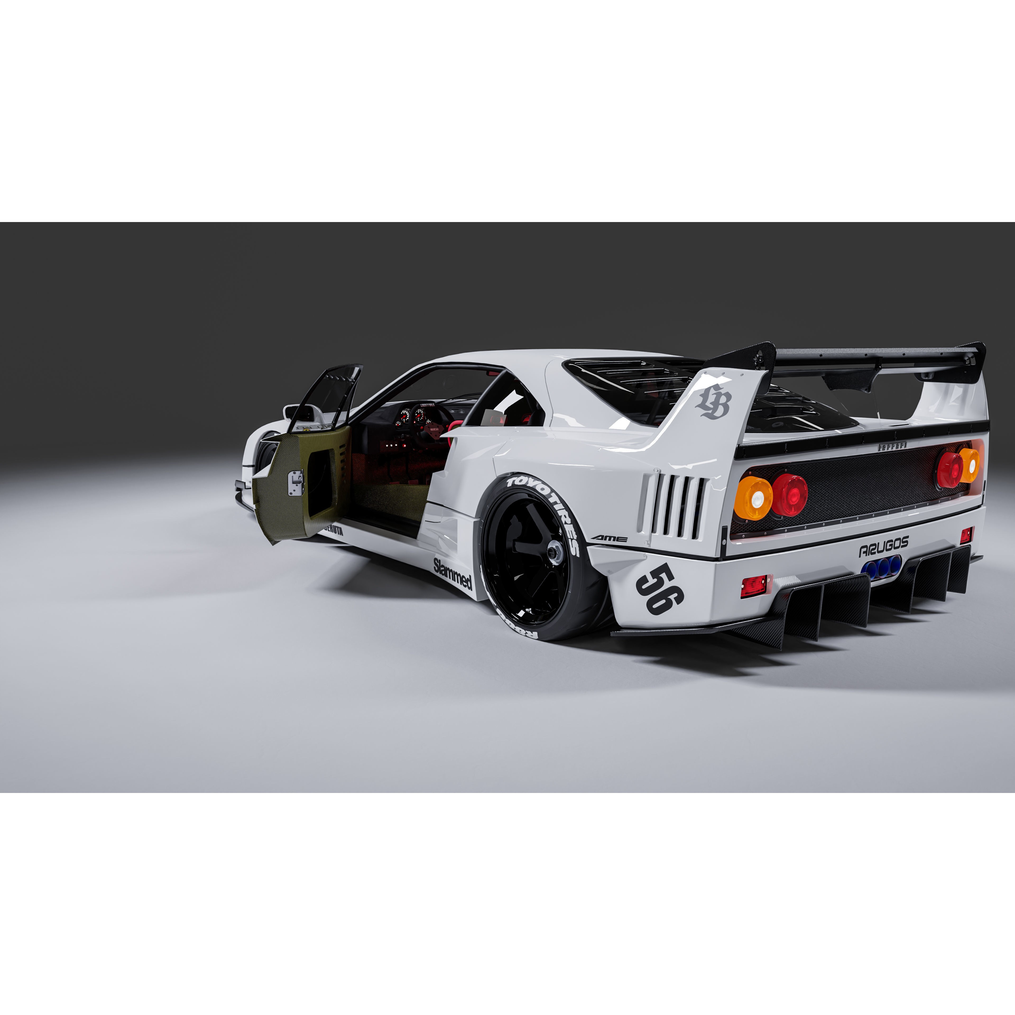 Ferrari F40 Liberty Walk - Game-Ready 3D Model - View 26