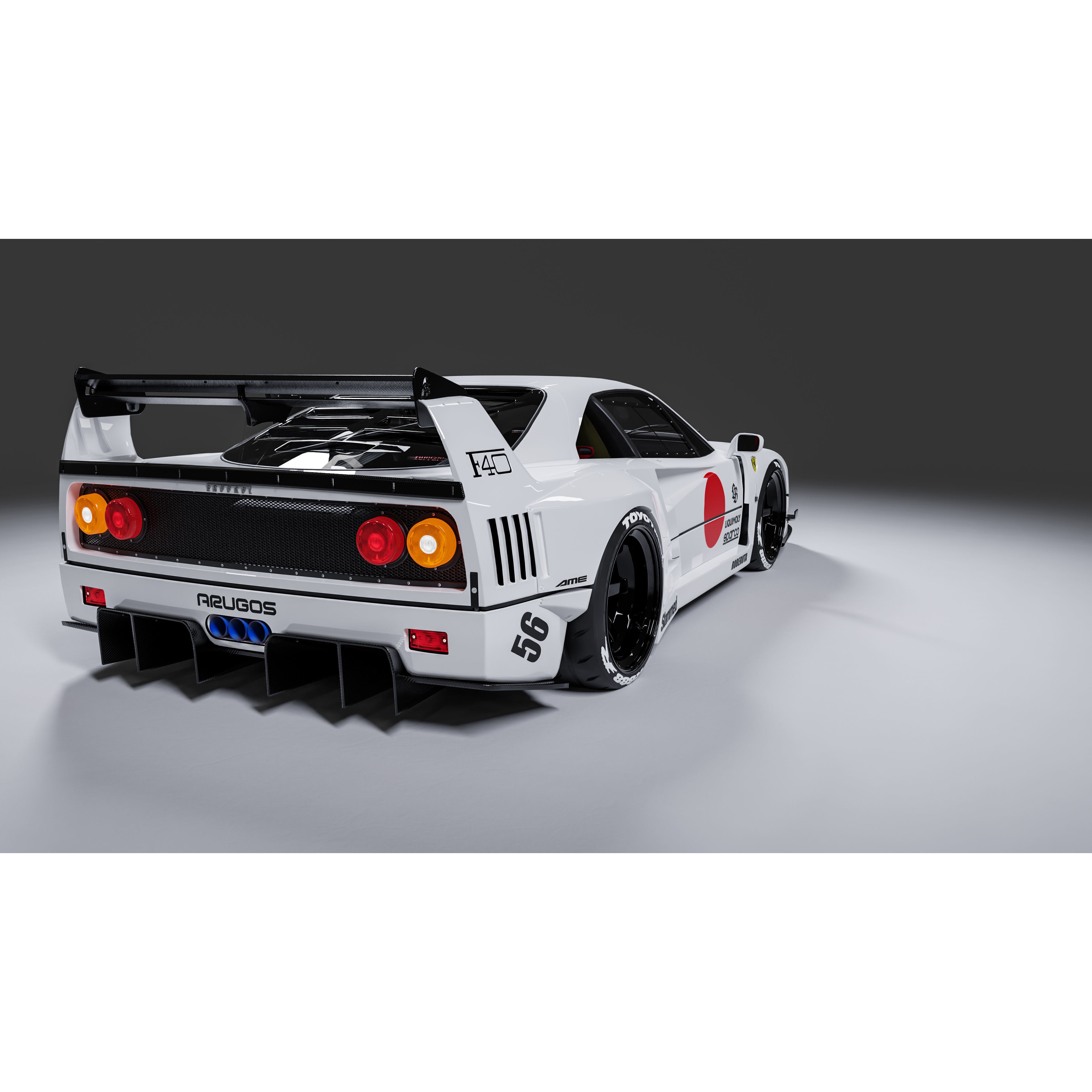 Ferrari F40 Liberty Walk - Game-Ready 3D Model - View 29