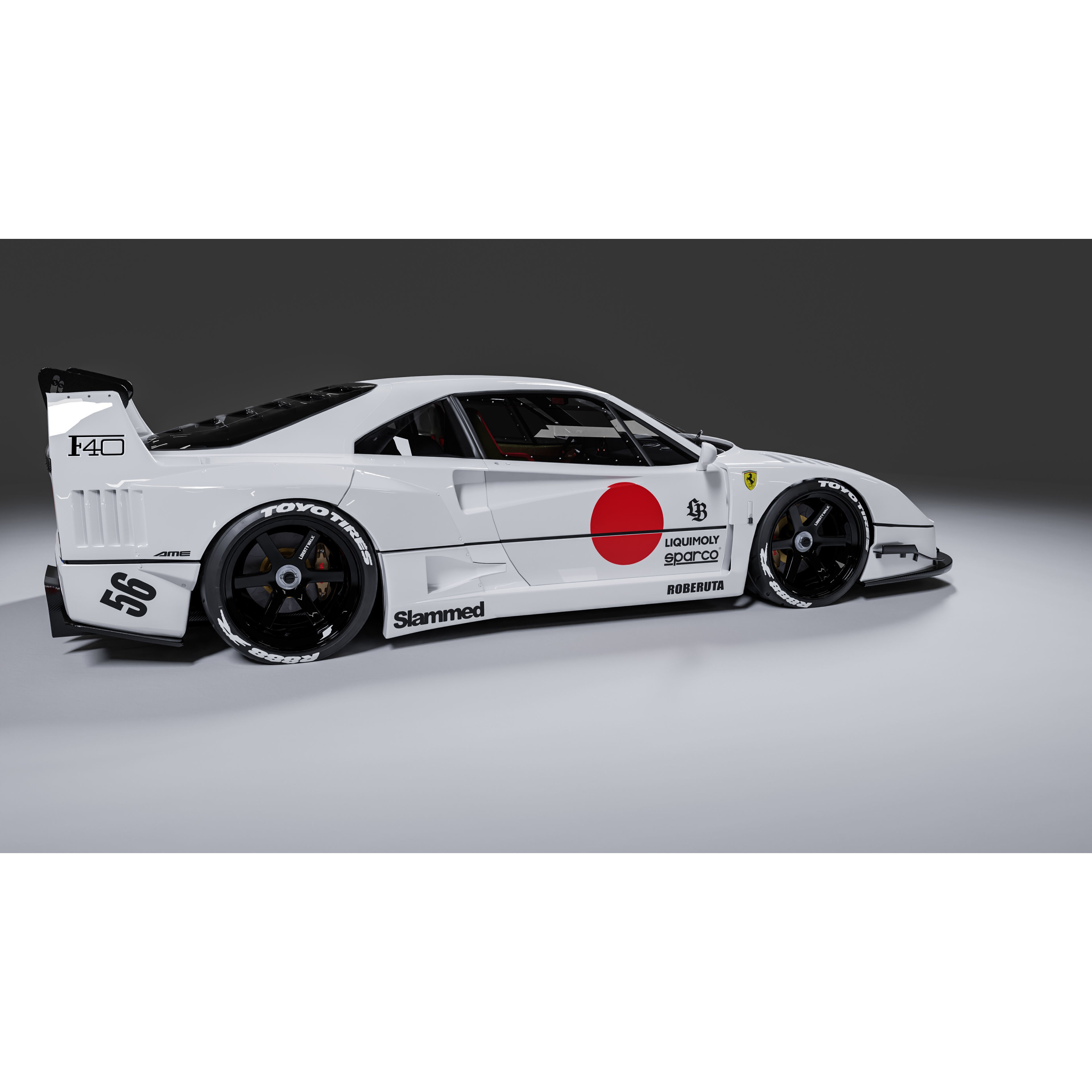 Ferrari F40 Liberty Walk - Game-Ready 3D Model - View 31