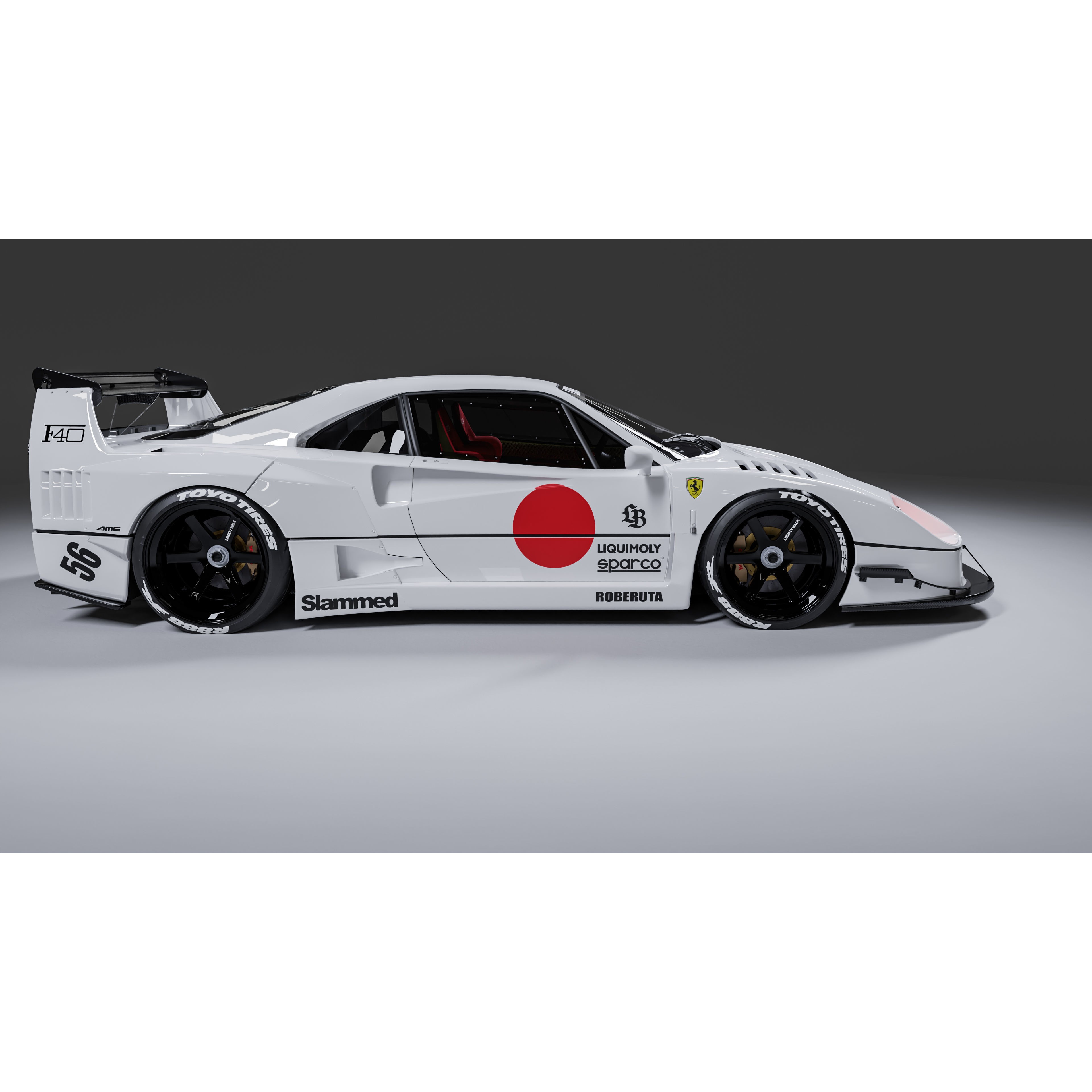 Ferrari F40 Liberty Walk - Game-Ready 3D Model - View 32