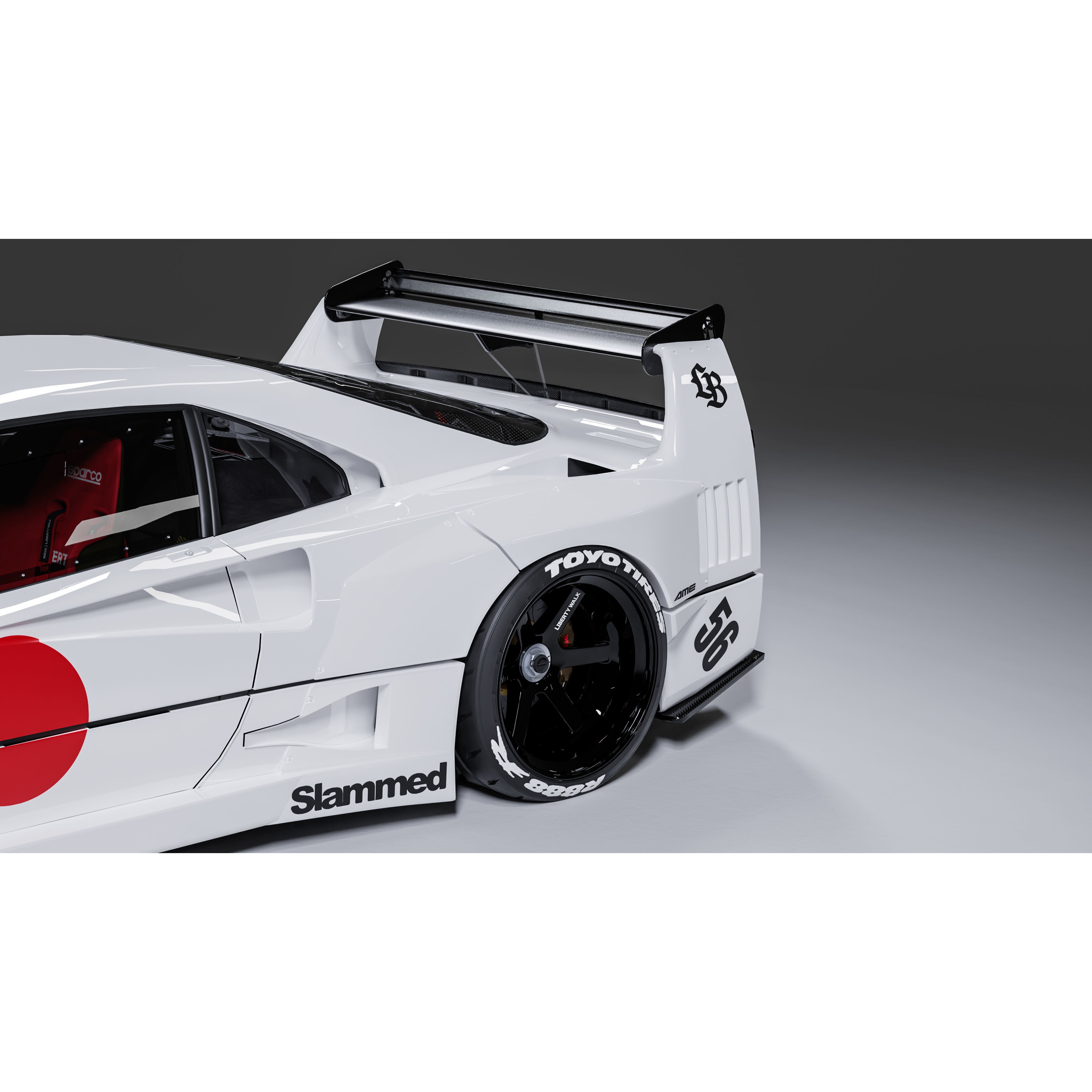 Ferrari F40 Liberty Walk - Game-Ready 3D Model - View 9