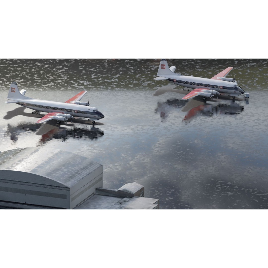 Vickers Viscount V700 & V800 3D Model – Detailed Aircraft, PBR Textures - View 13