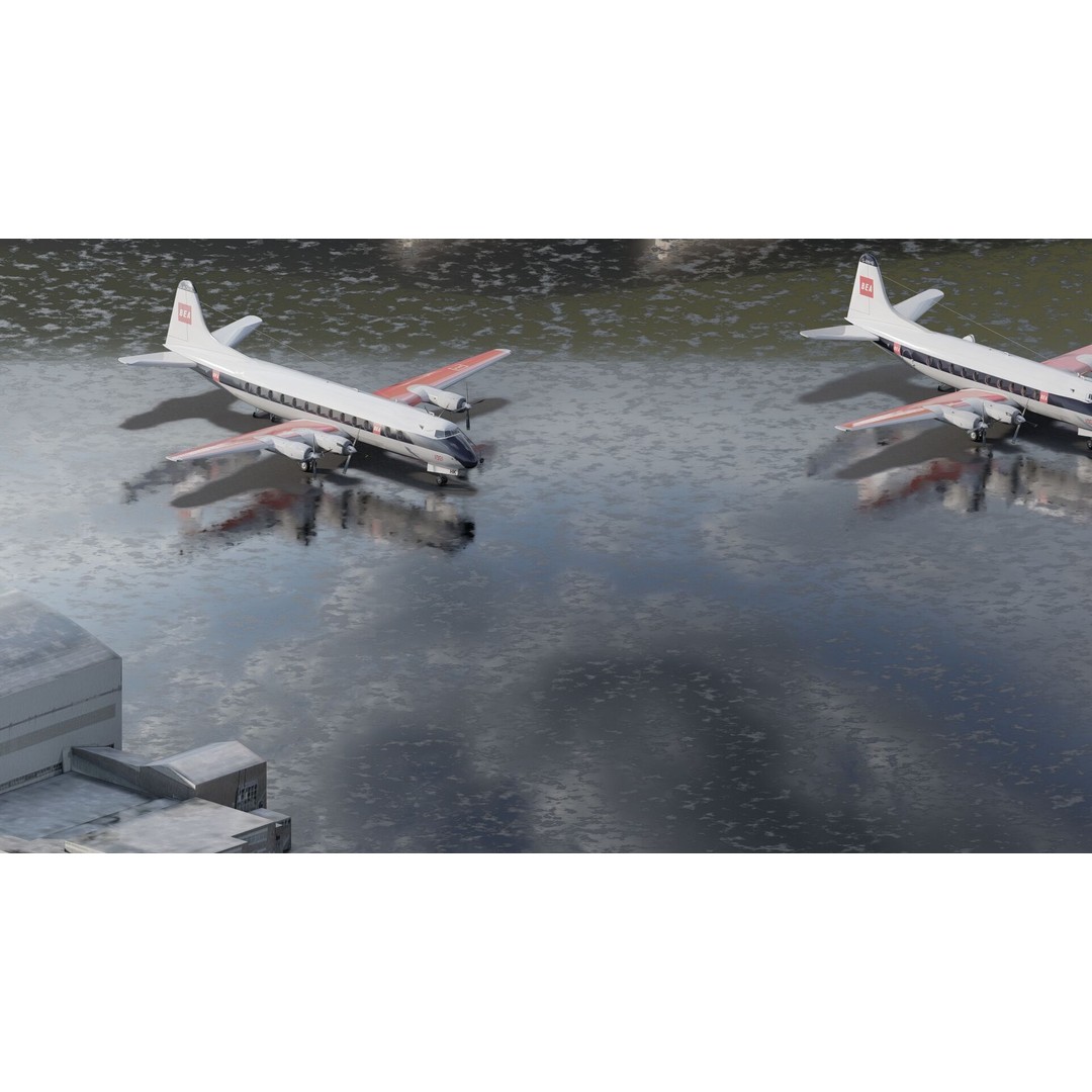 Vickers Viscount V700 & V800 3D Model – Detailed Aircraft, PBR Textures - View 14