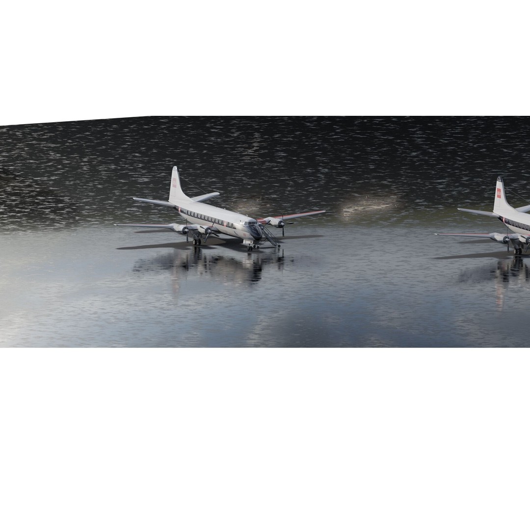 Vickers Viscount V700 & V800 3D Model – Detailed Aircraft, PBR Textures - View 15