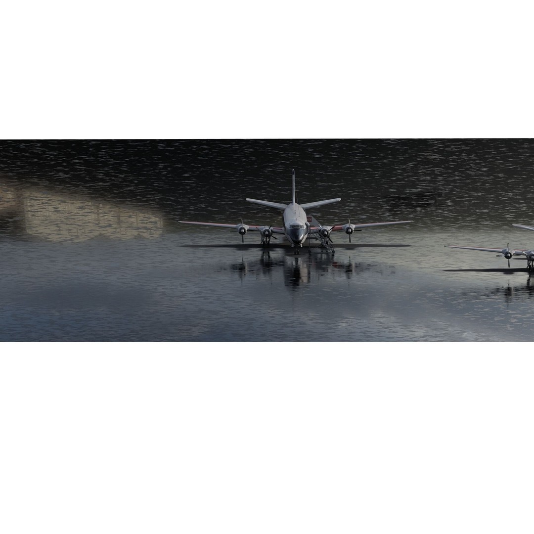 Vickers Viscount V700 & V800 3D Model – Detailed Aircraft, PBR Textures - View 16