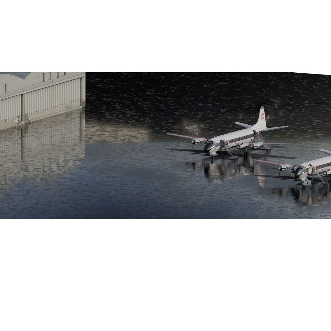 Vickers Viscount V700 & V800 3D Model – Detailed Aircraft, PBR Textures - View 17
